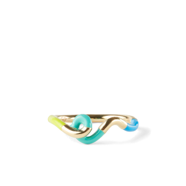 Bea Bongiasca - Women’s Wow Mini Snake Ring - (Green/Blue)