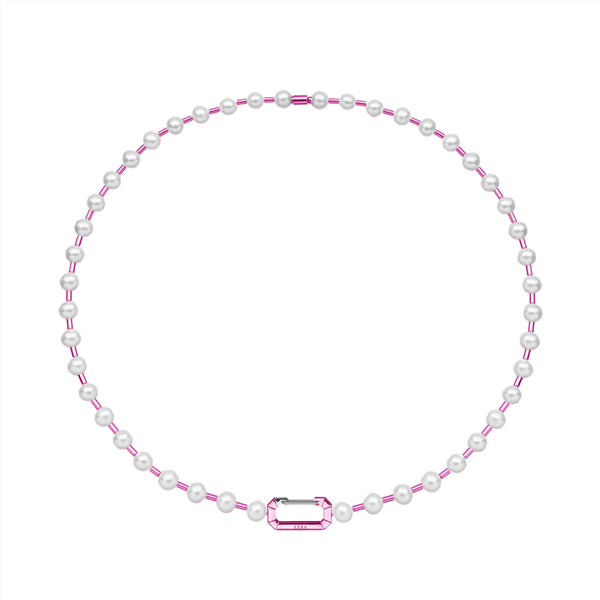 Eera - Vita Pearl Necklace - (Pink)