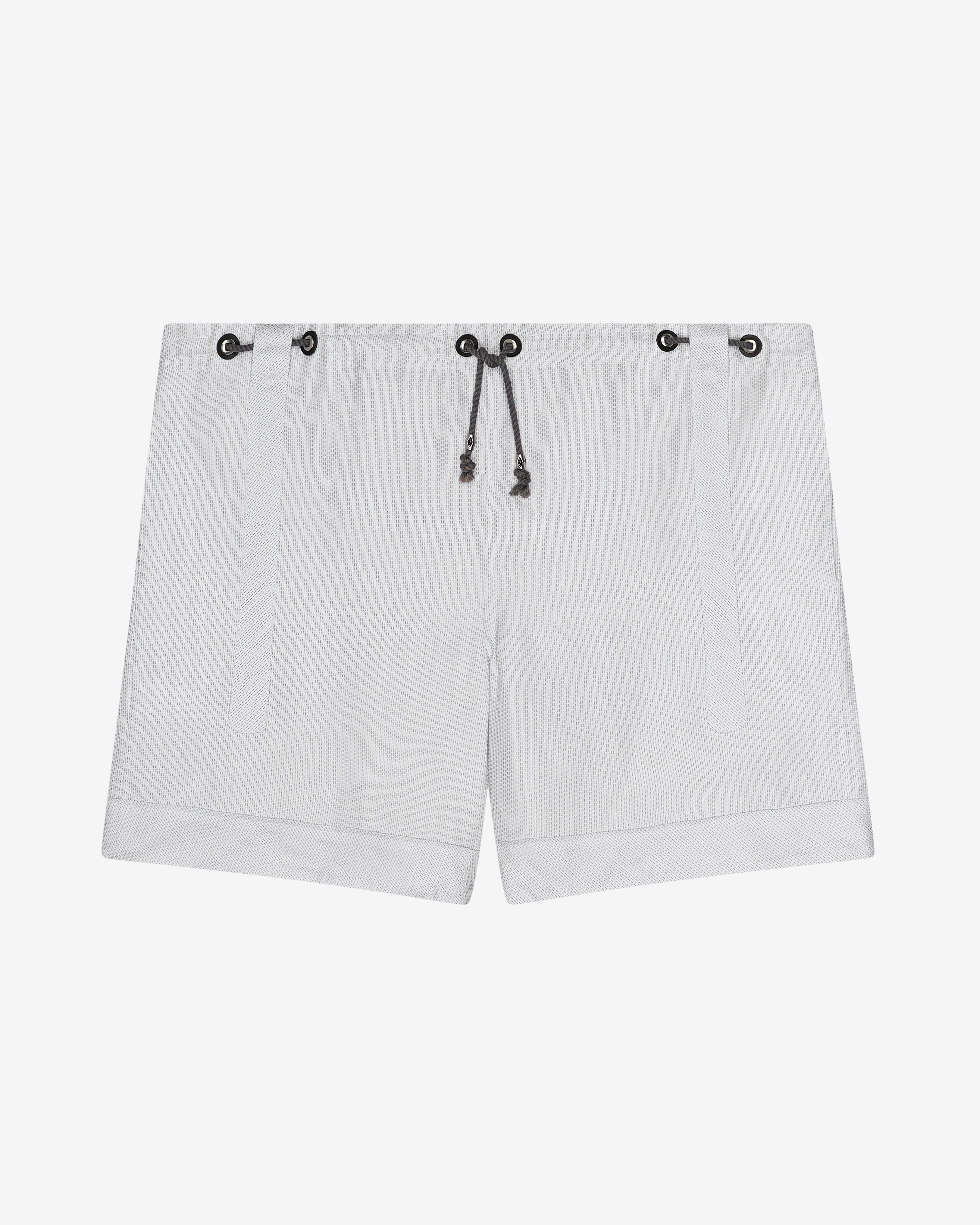 Kiko Kostadinov: Men's Kyan Shorts (White/Navy) | DSMNY E-SHOP