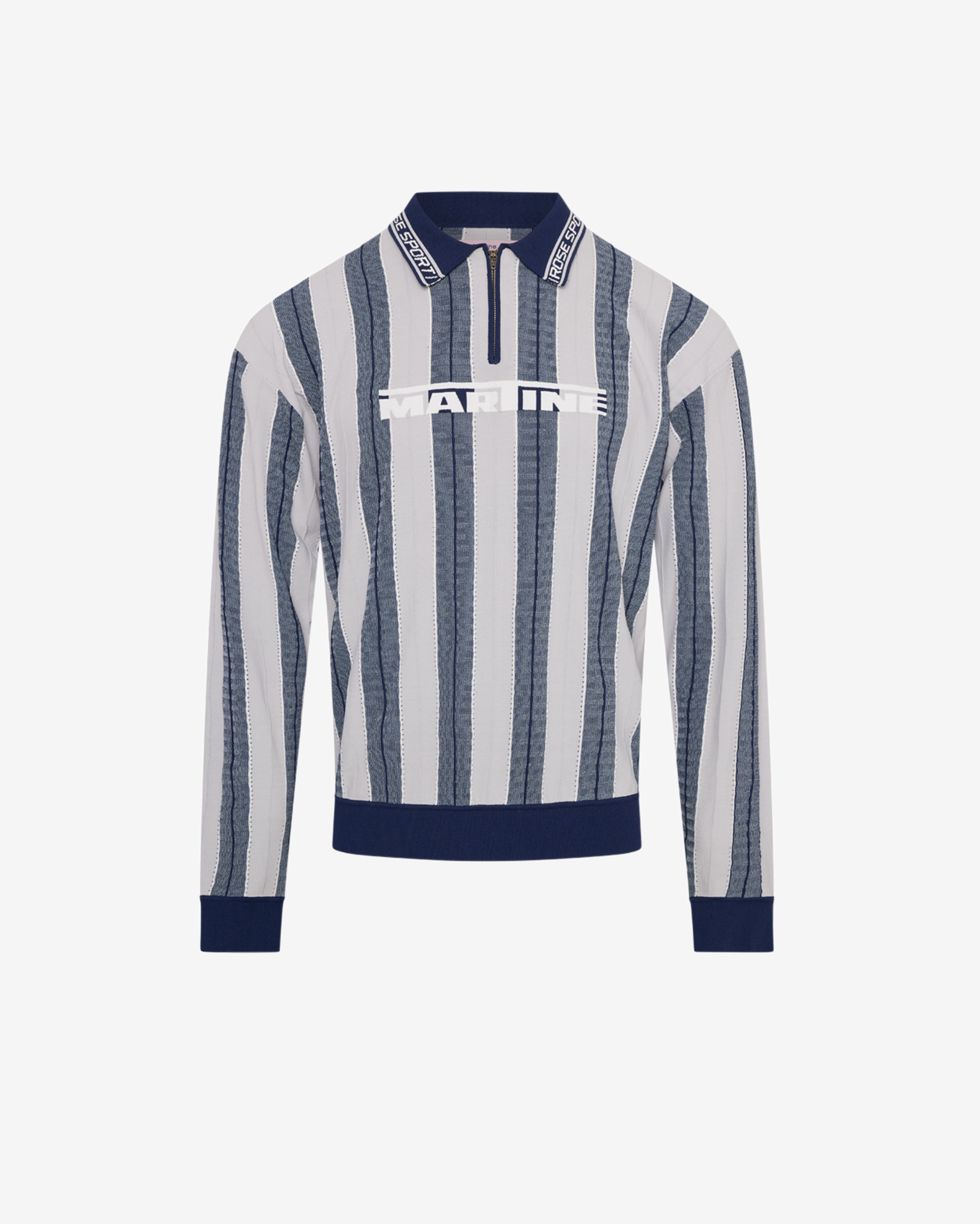 Martine Rose: Men's Logo Polo (Blue) | DSMNY E-SHOP