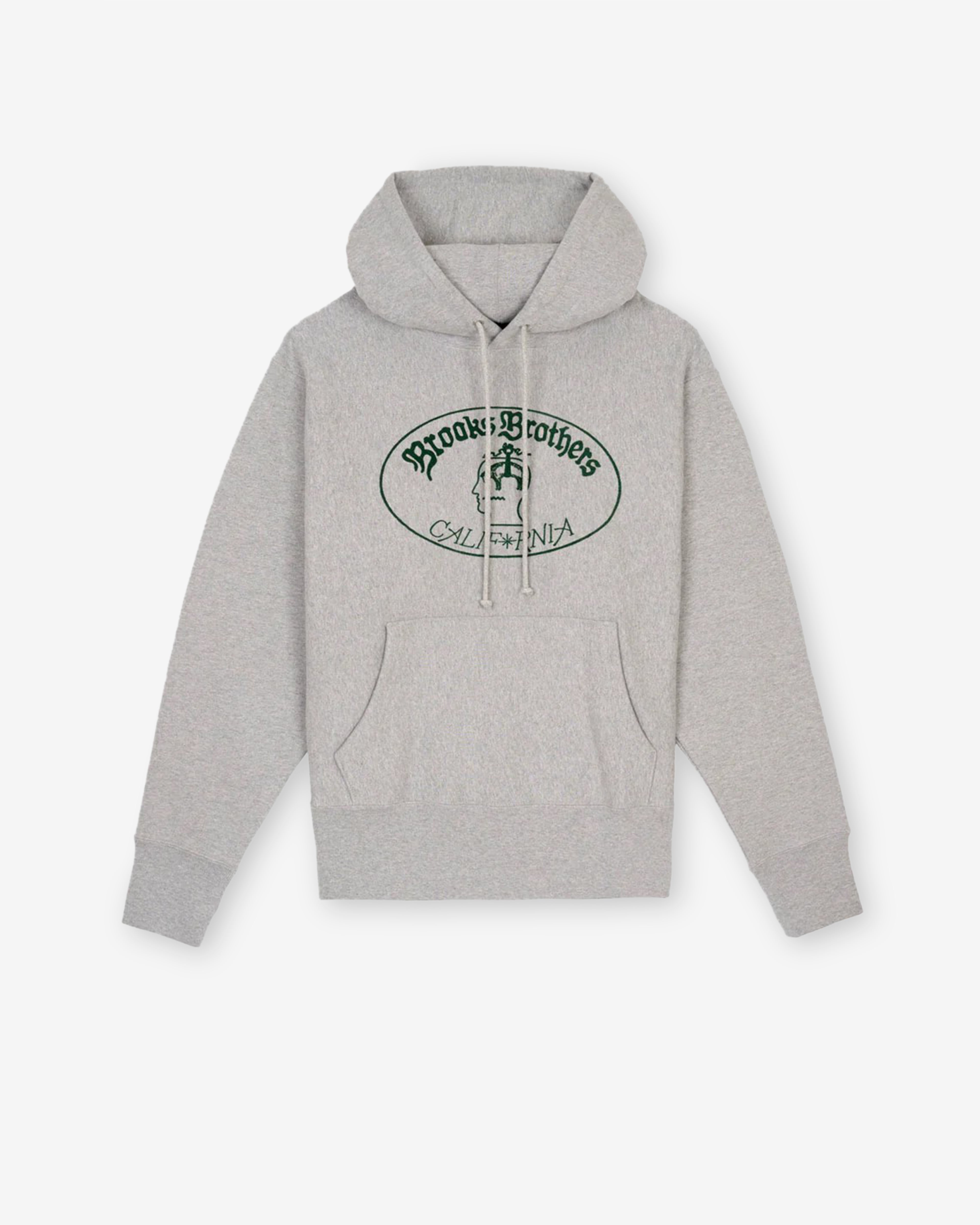 Brain Dead: Brooks Brothers Men's California Logo Hoodie (Heather