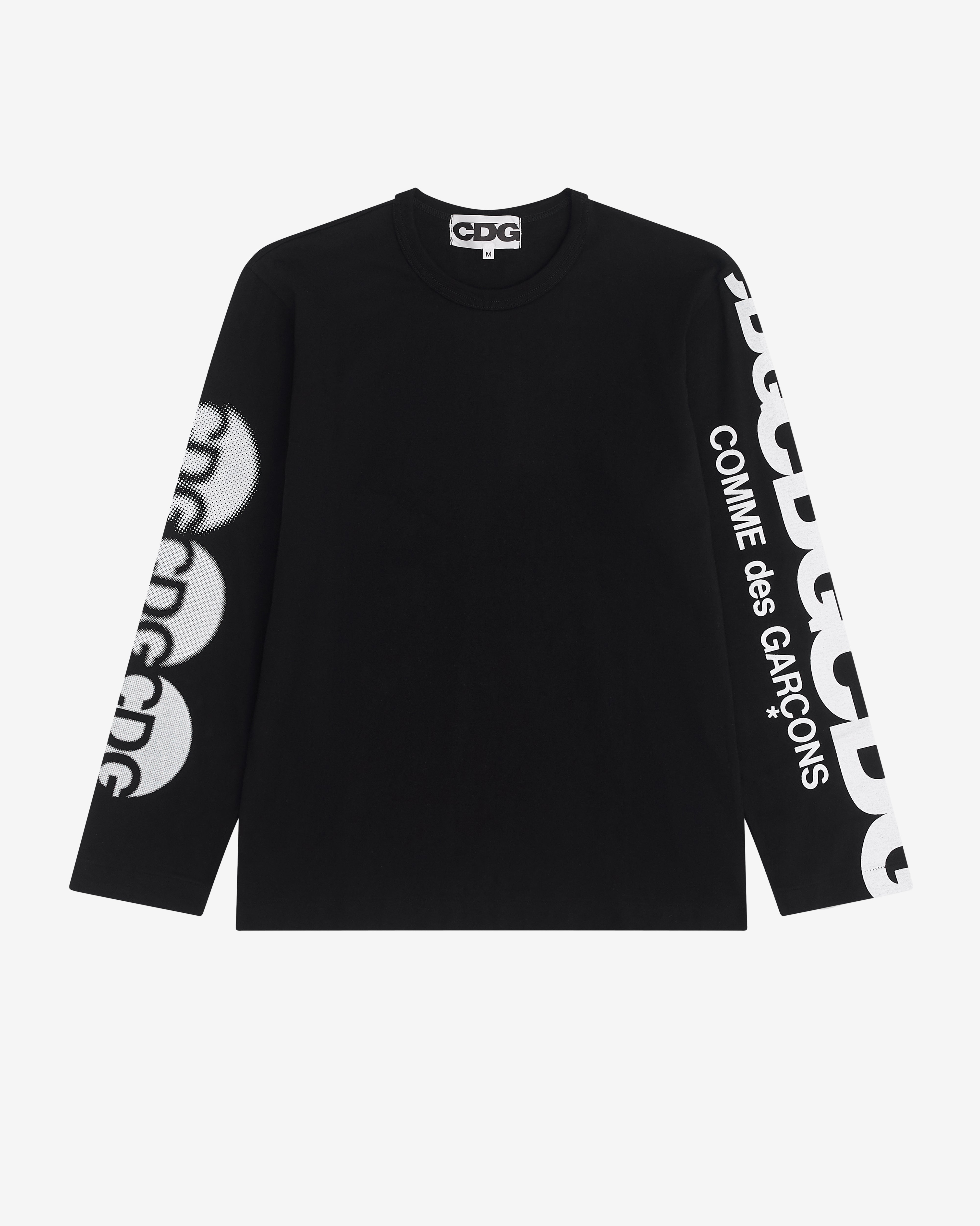 CDG: CDG Logo Long Sleeve T-Shirt (Black) | DSMNY E-SHOP