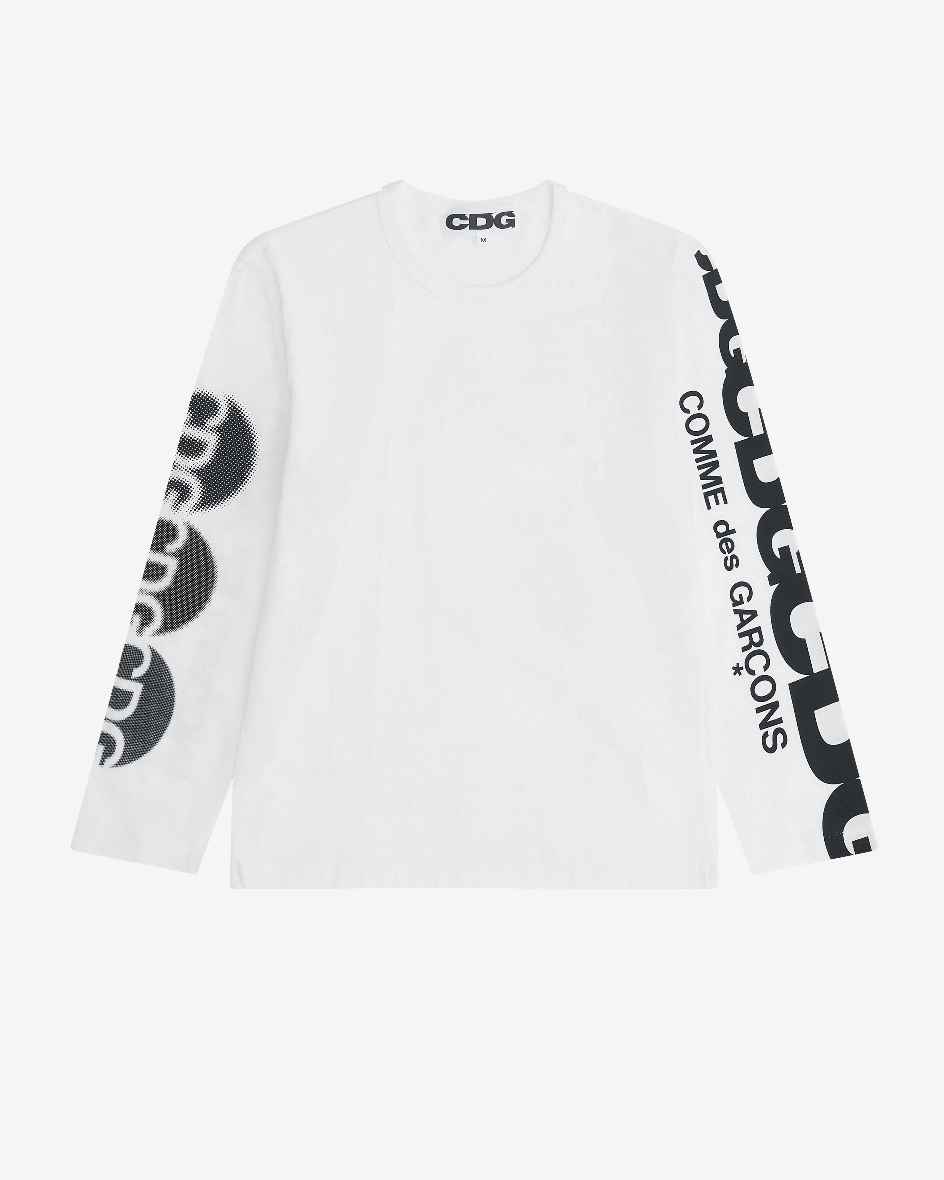CDG: CDG Logo Long Sleeve T-Shirt (White) | DSMNY E-SHOP
