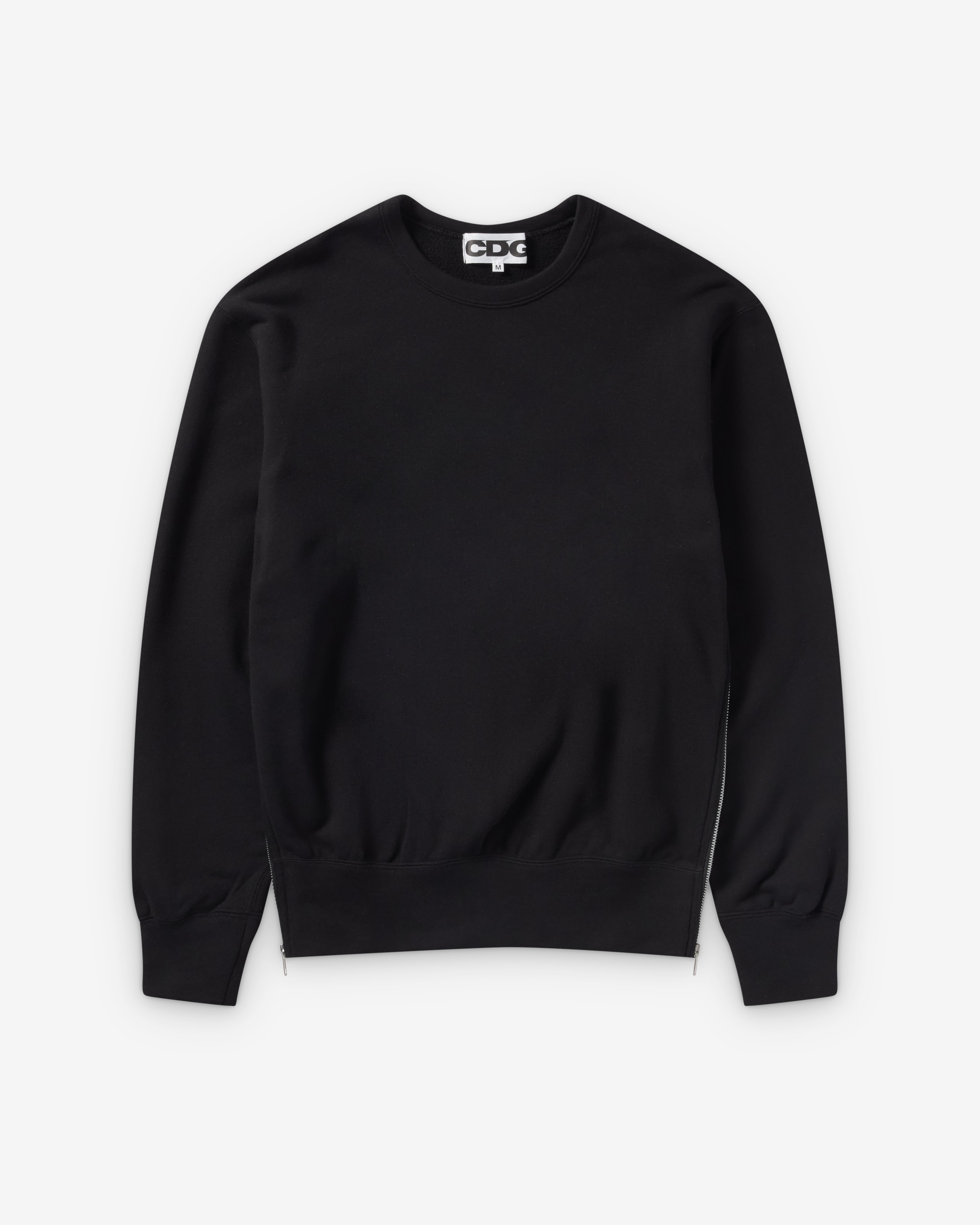 邦楽 CDG CDG: Crewneck Sweatshirt With Zip (Black) | DSMNY E-SHOP