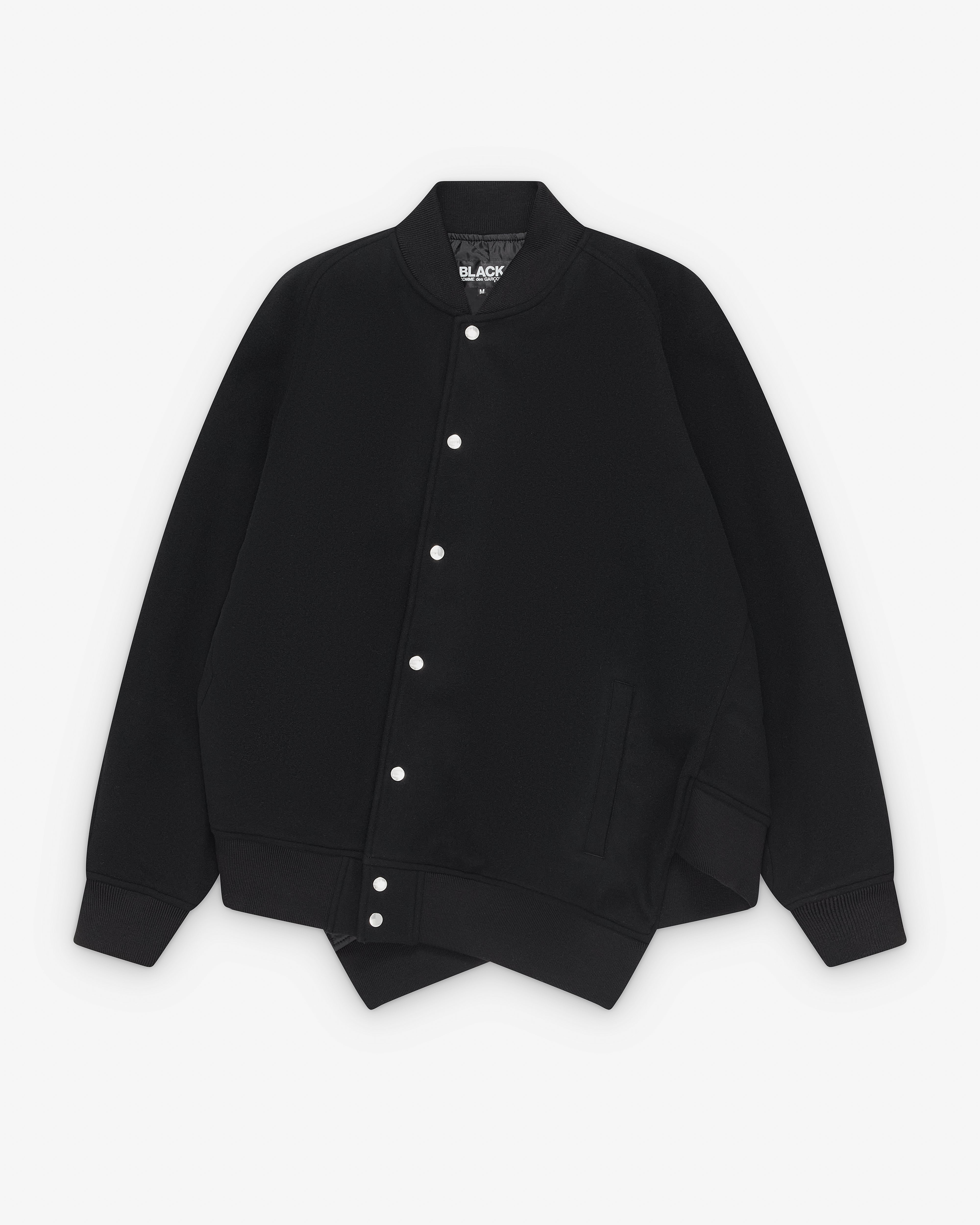 Black Comme des Garçons: Asymmetric Bomber (Black) | DSMNY E-SHOP