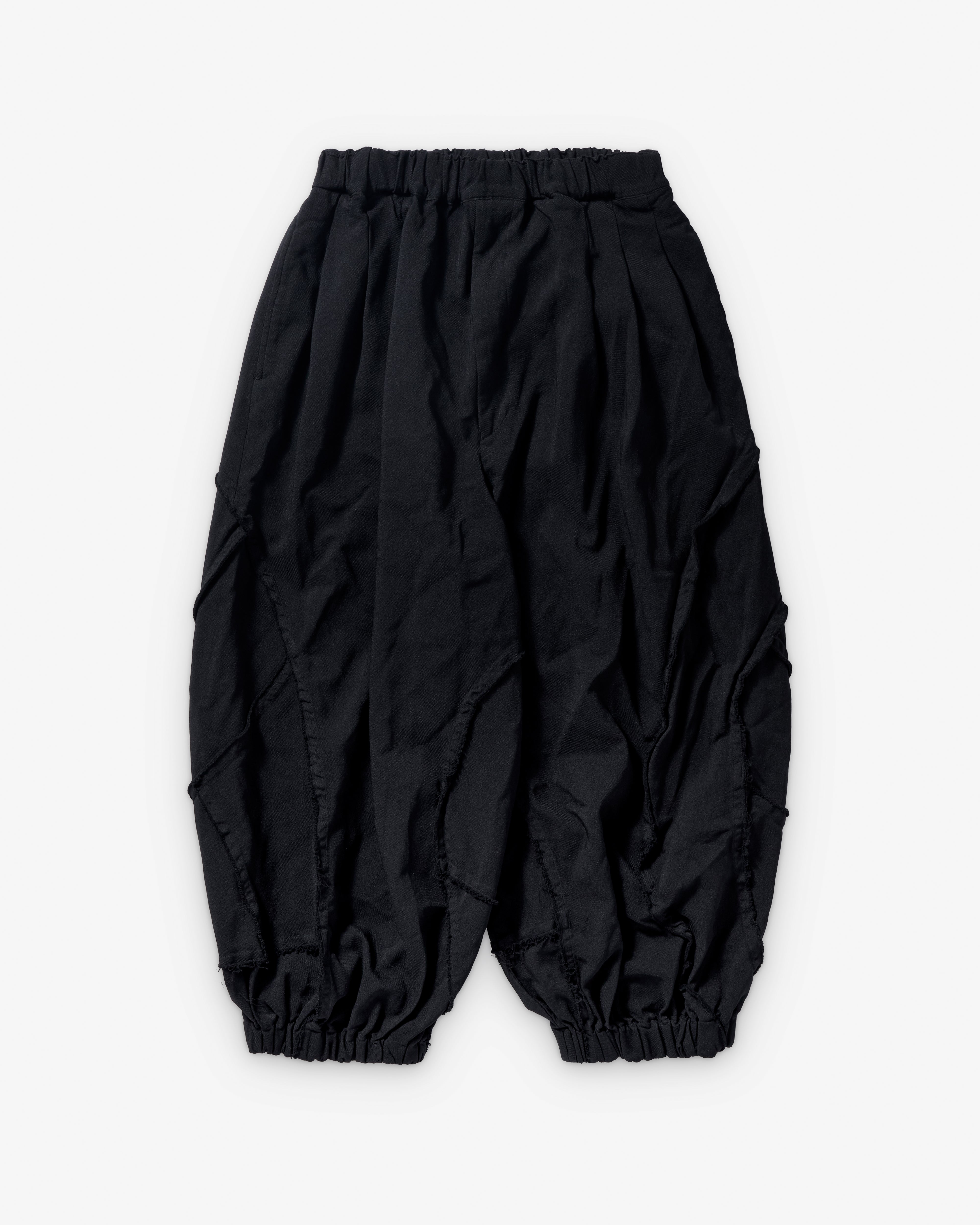 Black Comme des Garçons: Panelled Balloon Pants (Black) | DSMNY E-SHOP