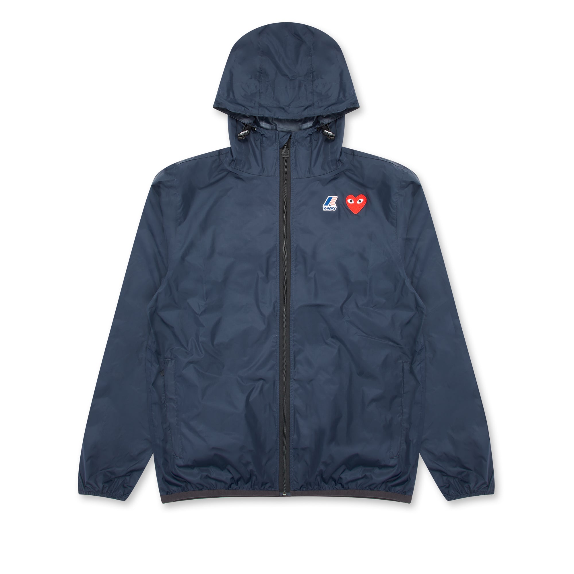 Play Comme des Garçons: K-WAY Le Vrai Zip Jacket (Navy) | DSMNY E-SHOP