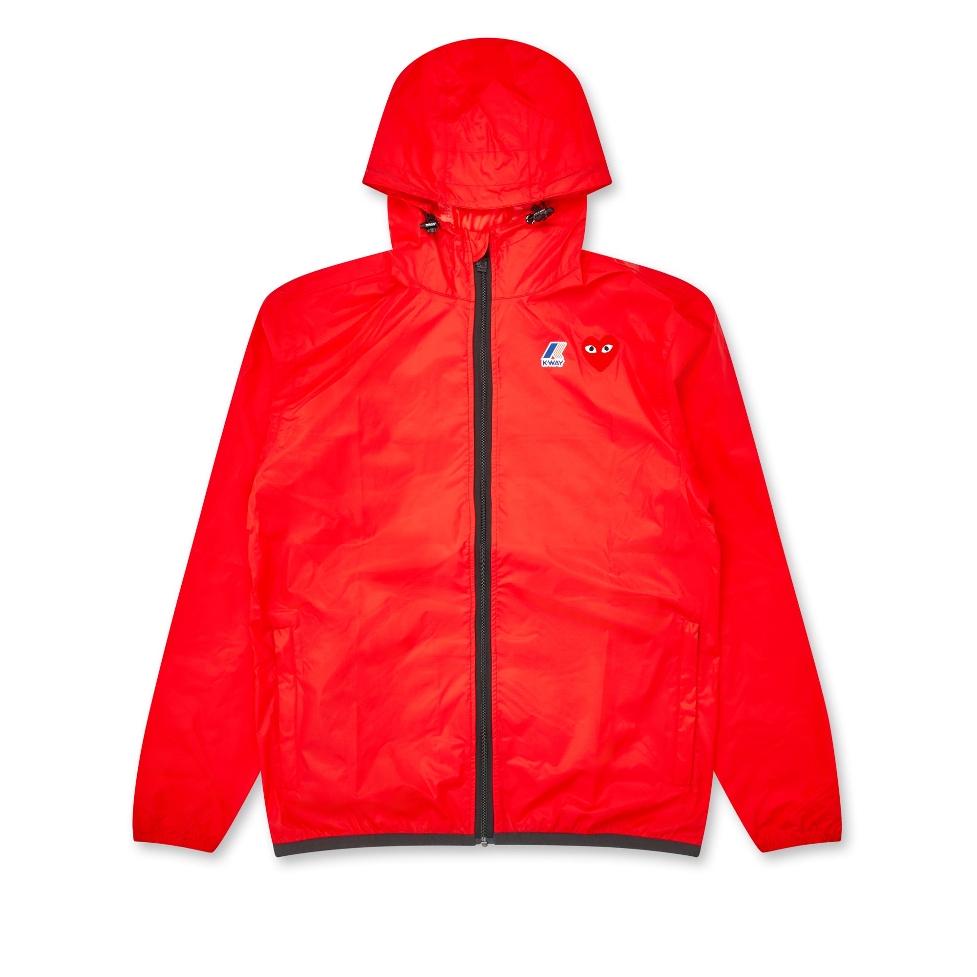 Play Comme des Garçons: K-WAY Le Vrai Zip Jacket (Red) | DSMNY E-SHOP