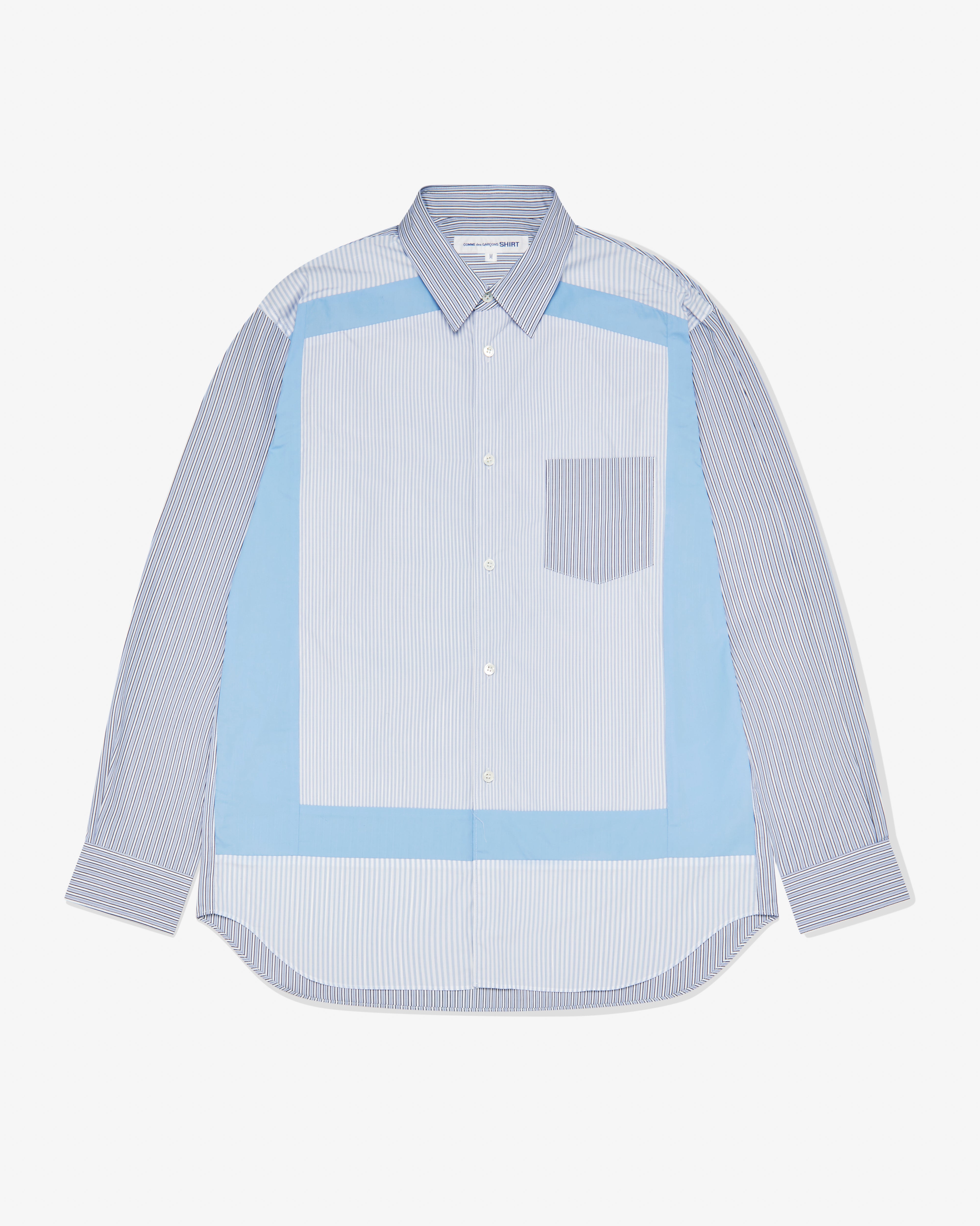 CDG Shirt Forever Men s Classic Fit Contrast Stripe Shirt Stripe Mix cdg-shirt-forever-men-s-classic-fit-contrast-stripe-shirt-stripe-mix