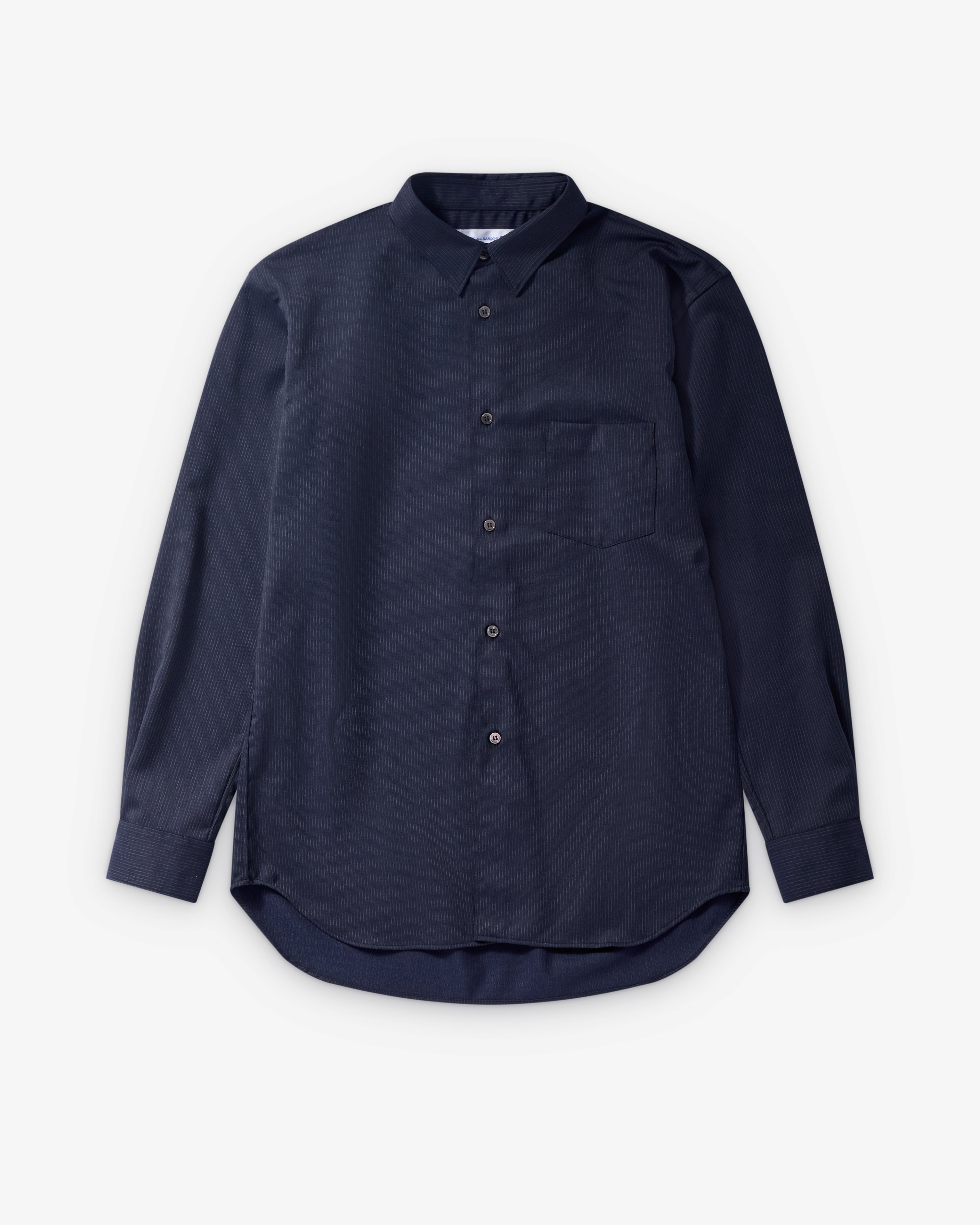 CDG Shirt: Men's Pinstripe Shirt (Navy)