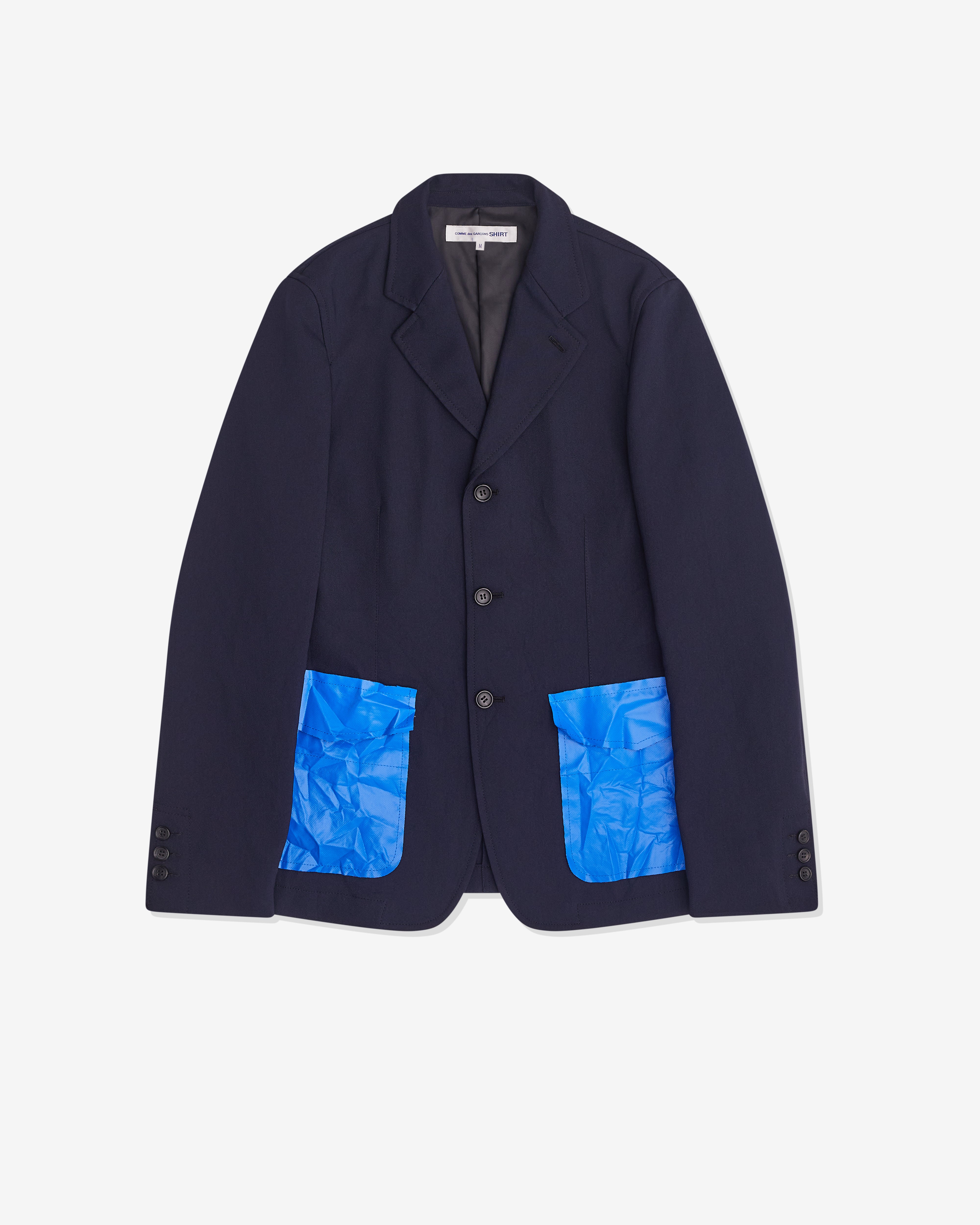CDG Shirt: Men's Patch Pocket Blazer (Navy) DSMNY E-SHOP
