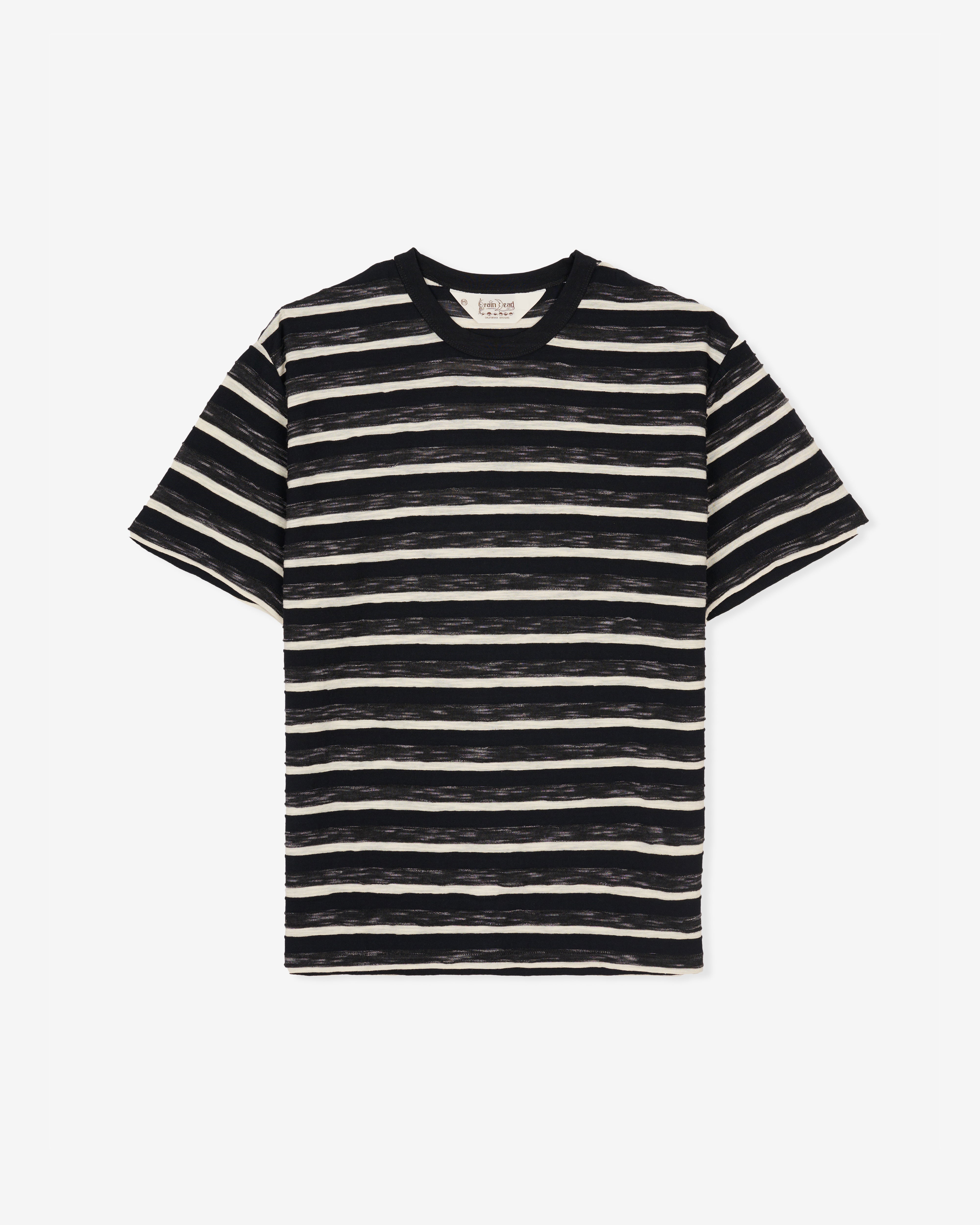 Brain Dead: Men's Casey Striped T-Shirt (Black) | DSMNY E-SHOP