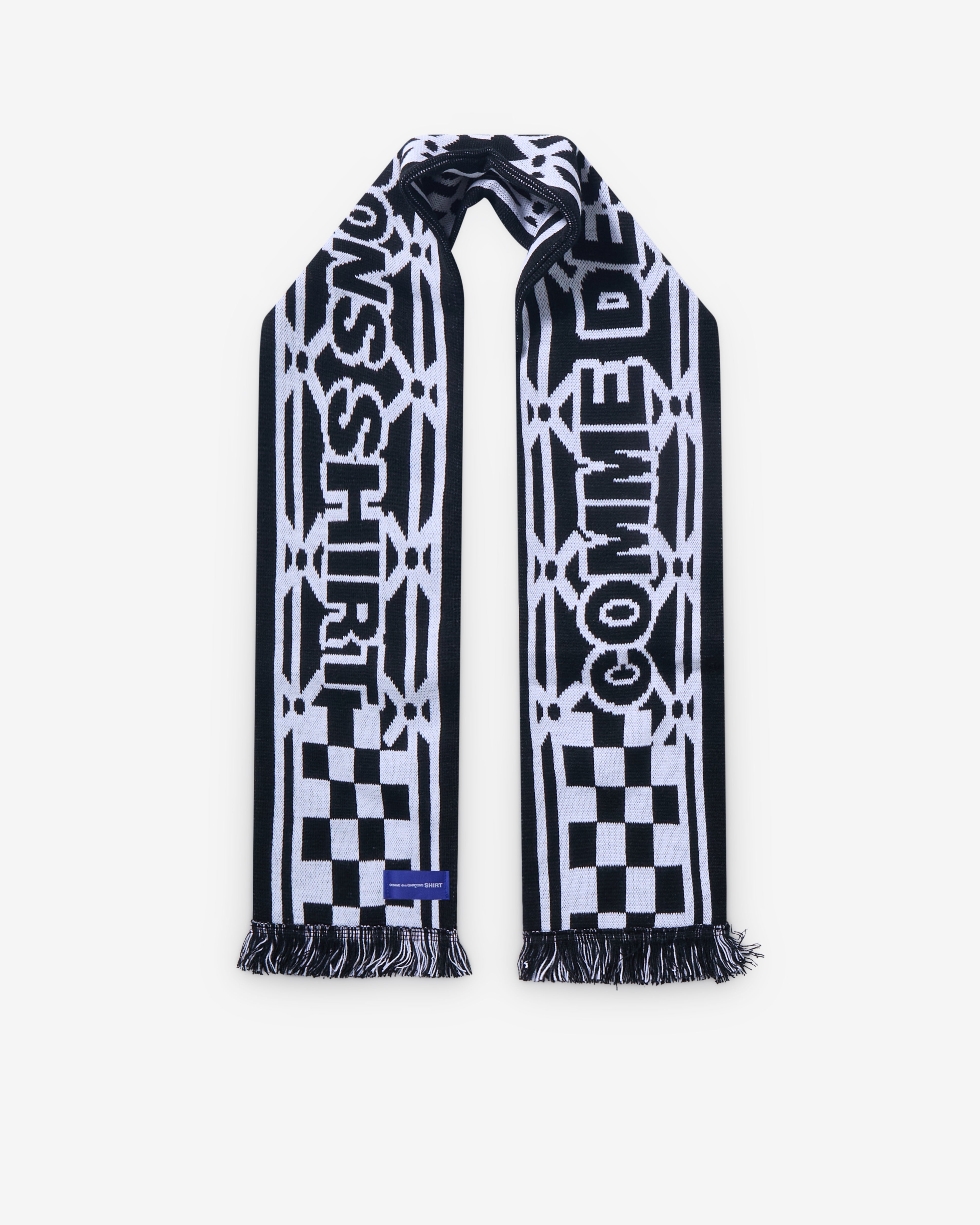 CDG Shirt: Men's Graphic Football Scarf (Black) | DSMNY E-SHOP