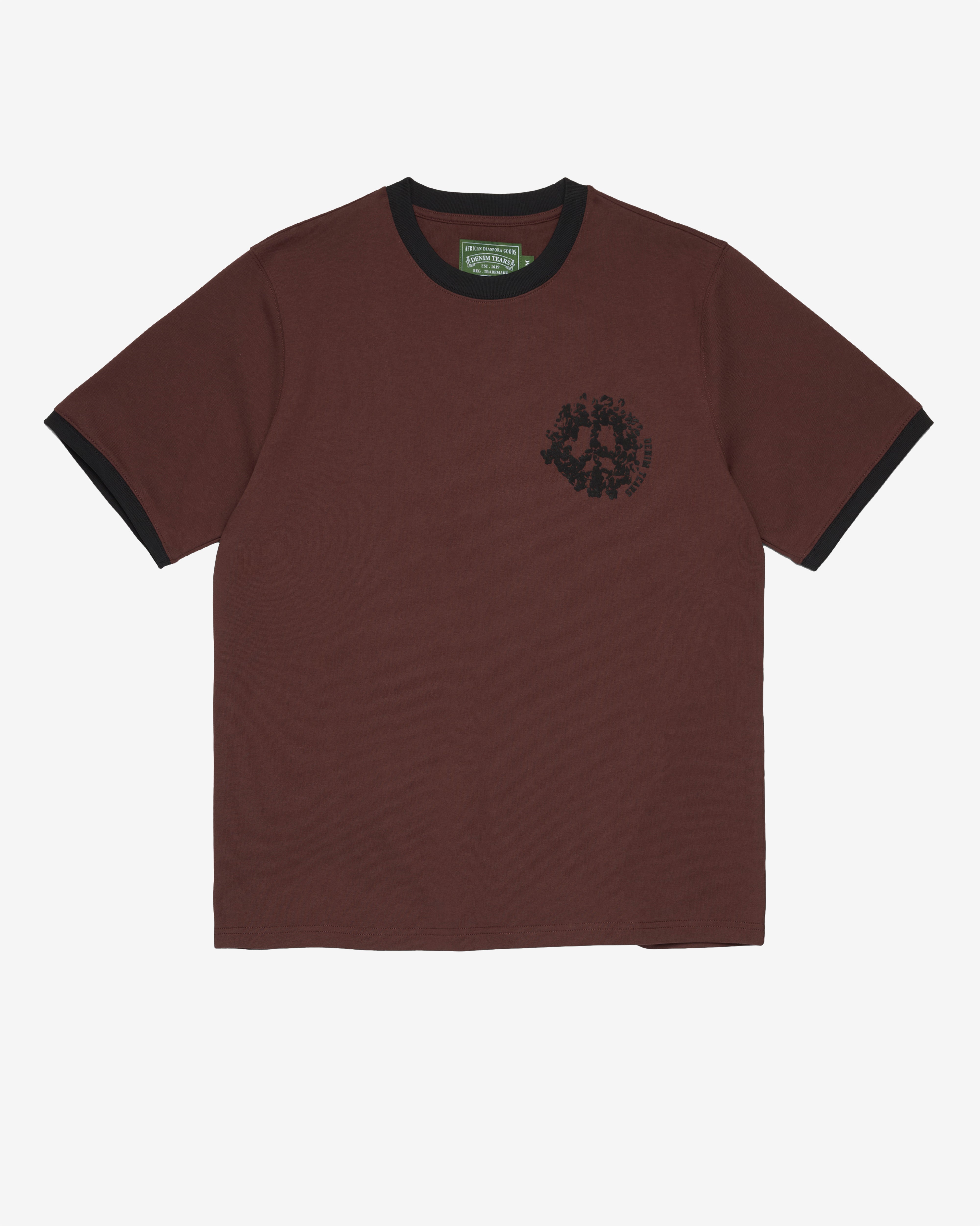 Denim Tears: Men's Denim U Ringer Tee (Brown) | DSMNY E-SHOP