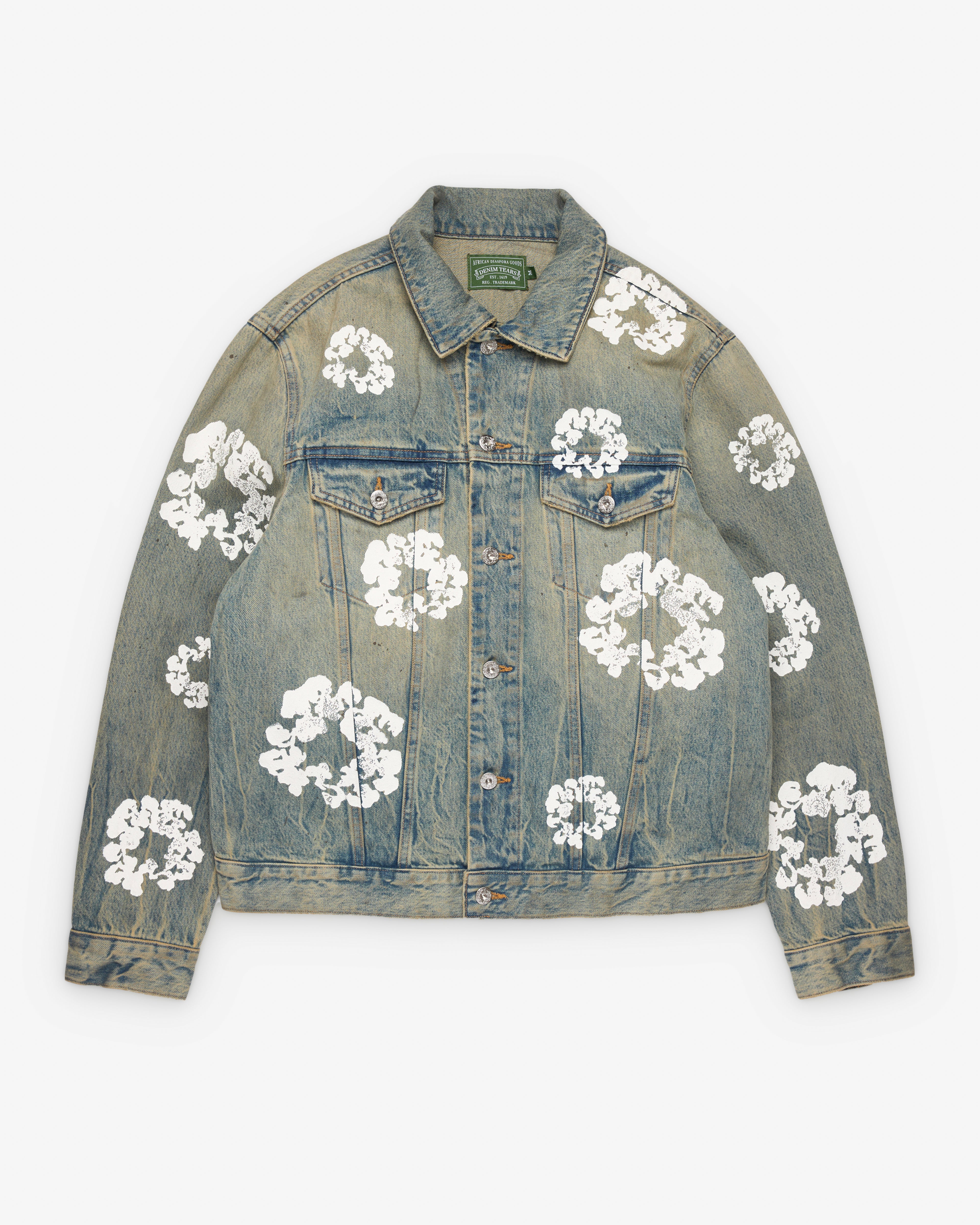 Denim Tears: Men's Dirty Wash Denim Jacket (Dirty Wash) | DSMNY E-SHOP