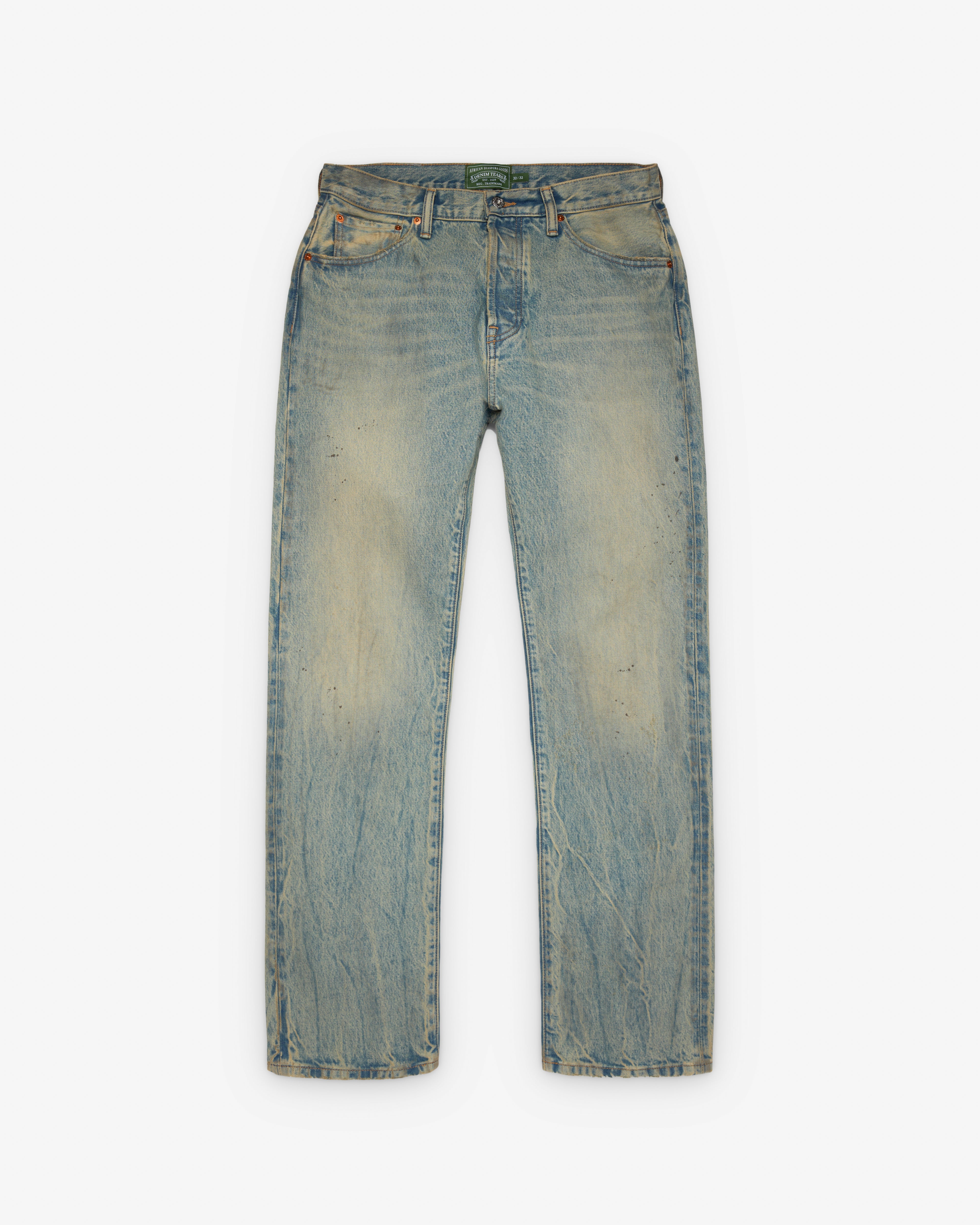 Denim Tears: Men's Straight Leg Denim Pants (Dirty Wash) | DSMNY E