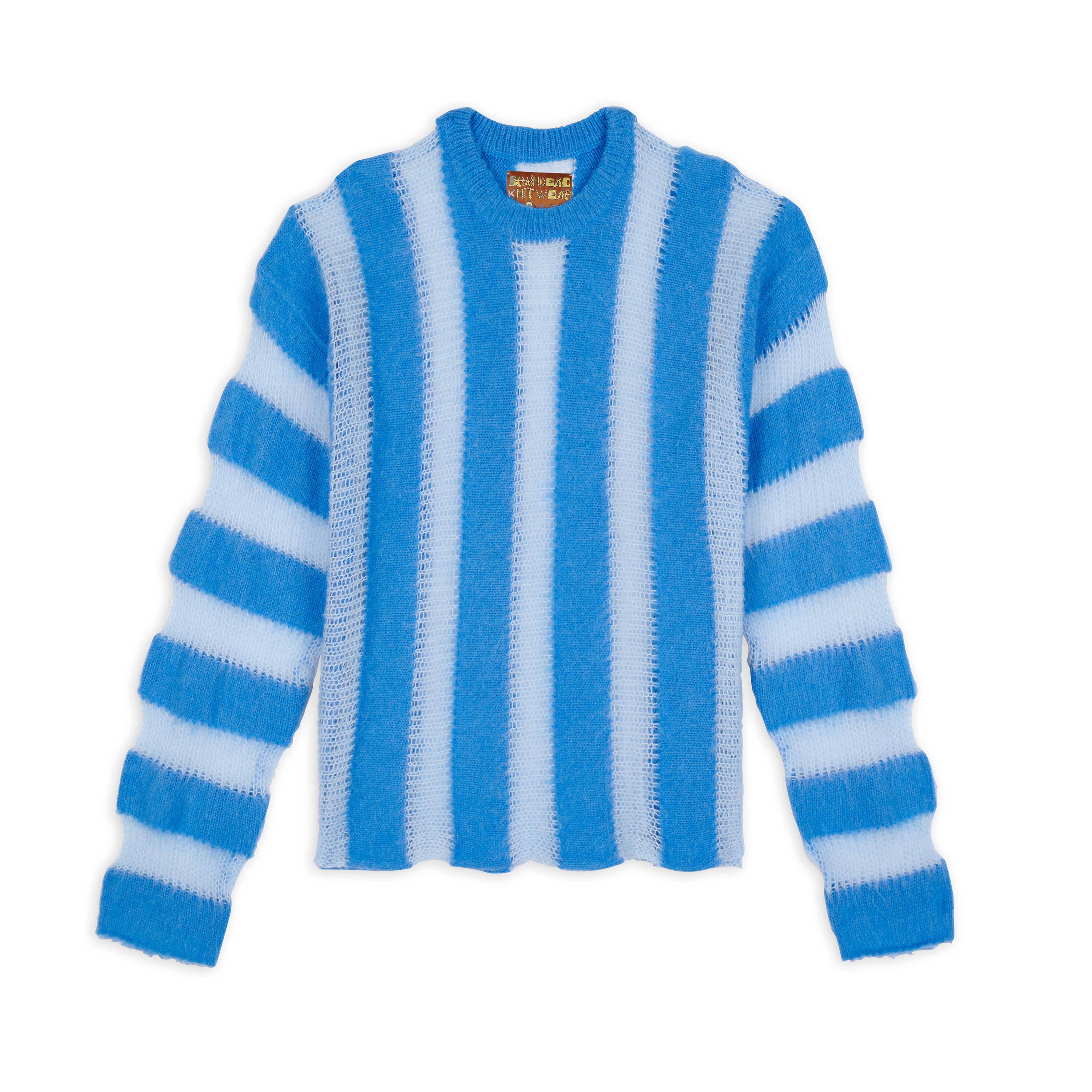 Brain Dead: Men's Fuzzy Threadbare Sweater (Light Blue) DSMNY E-SHOP