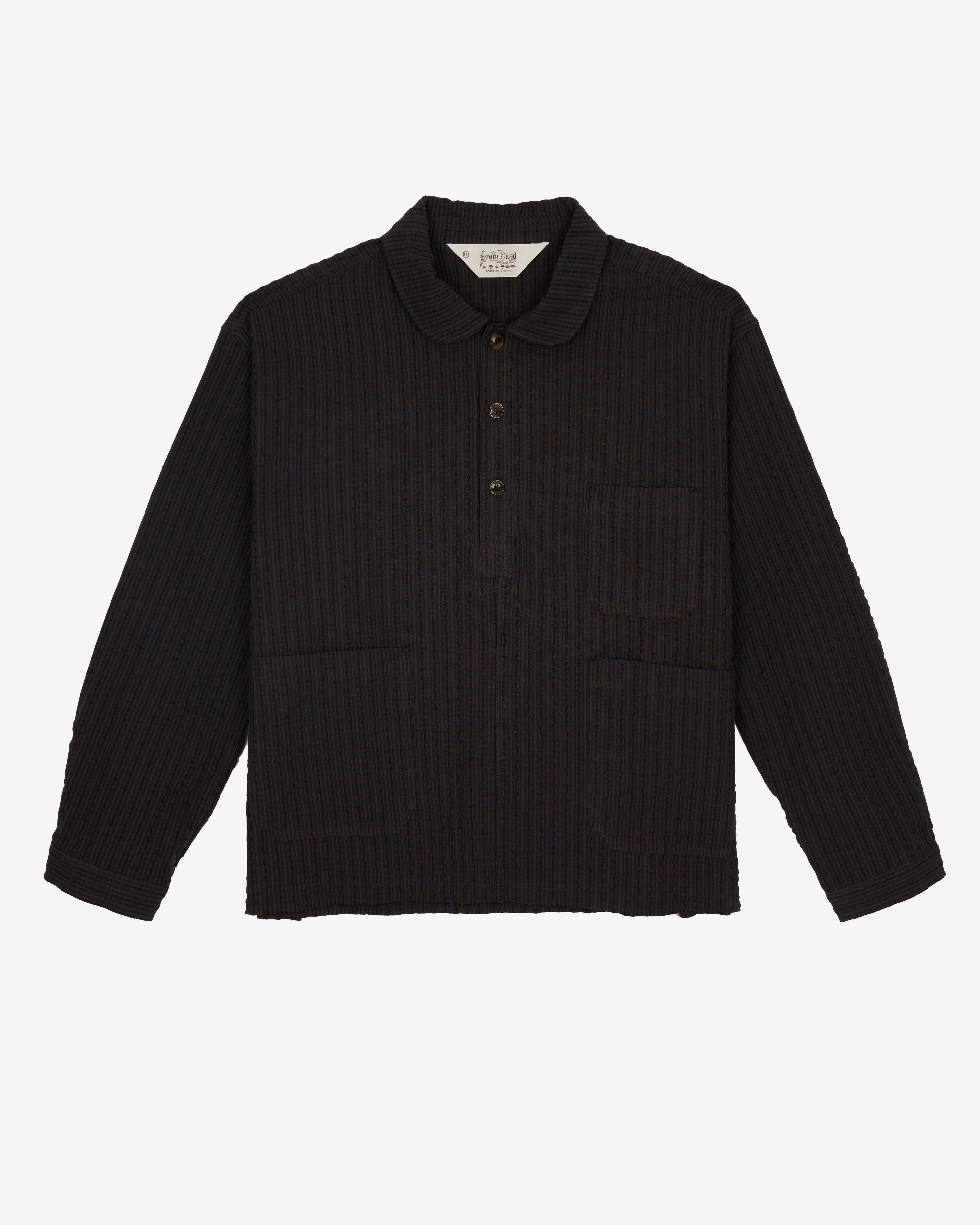 dress shirt round collar Rounded Contrasting Collar Shirt