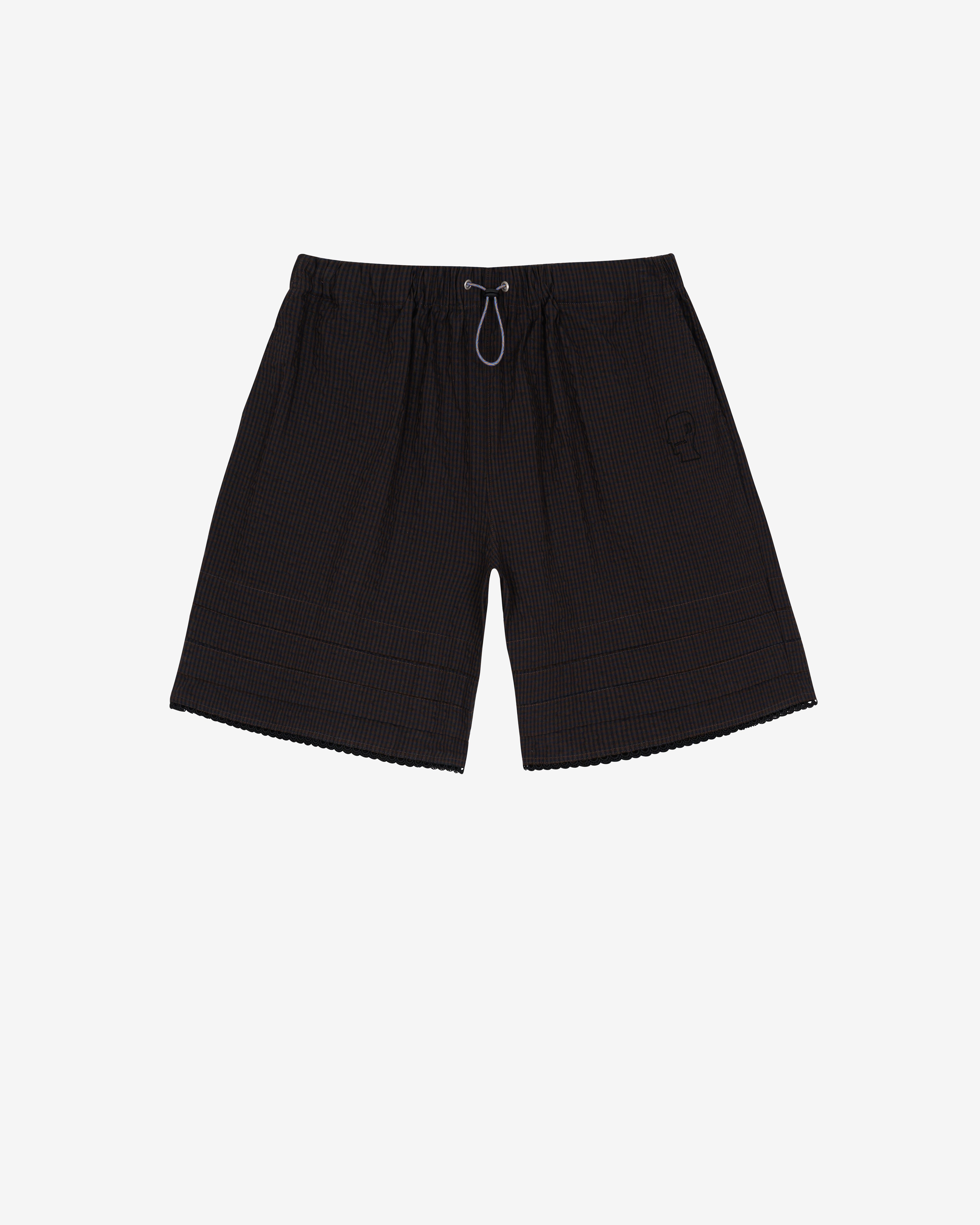 Brain Dead: Men's Gingham Shorts (Black) | DSMNY E-SHOP