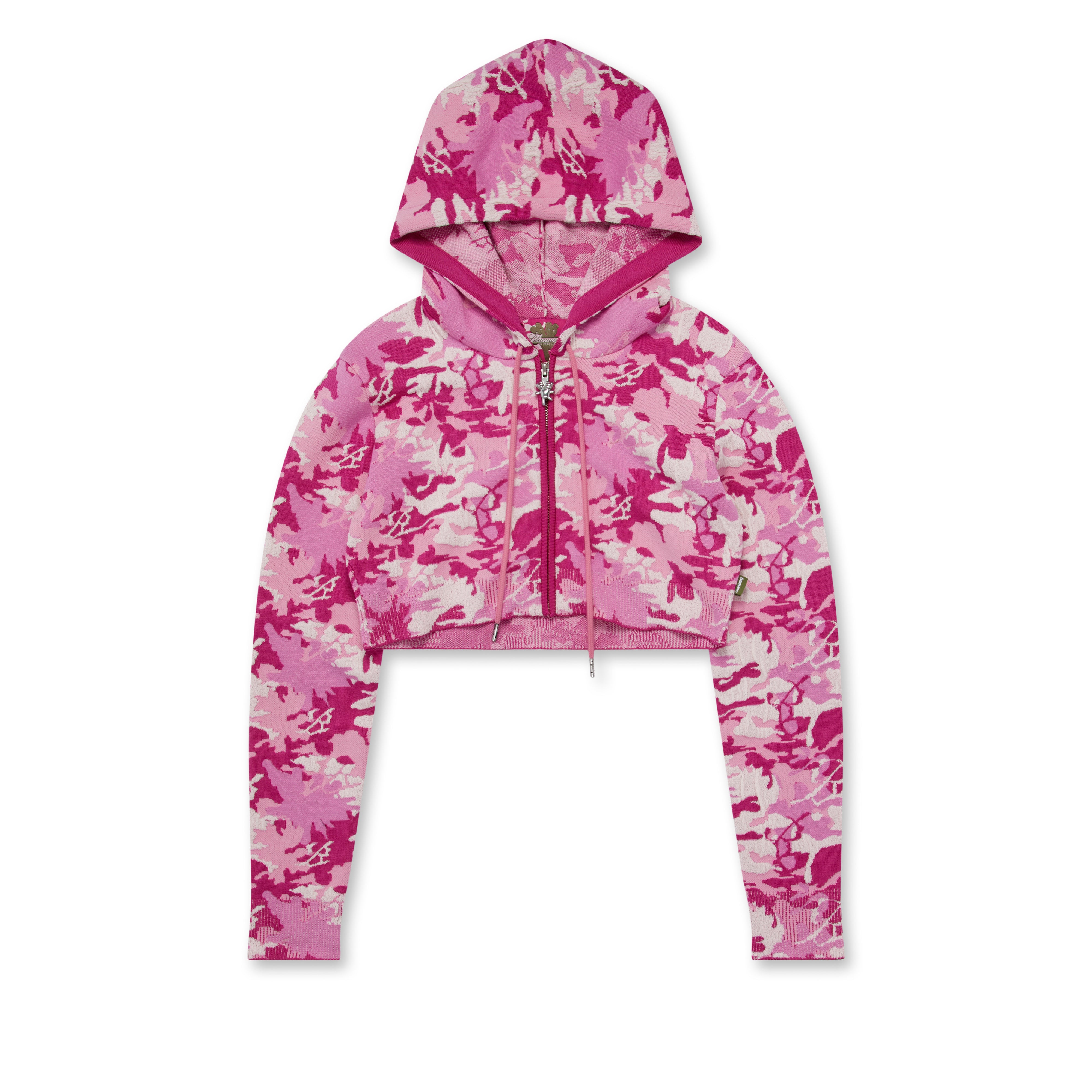Blumarine by Marc Jacobs - Women's Camo Cropped Hoodie - (Pink