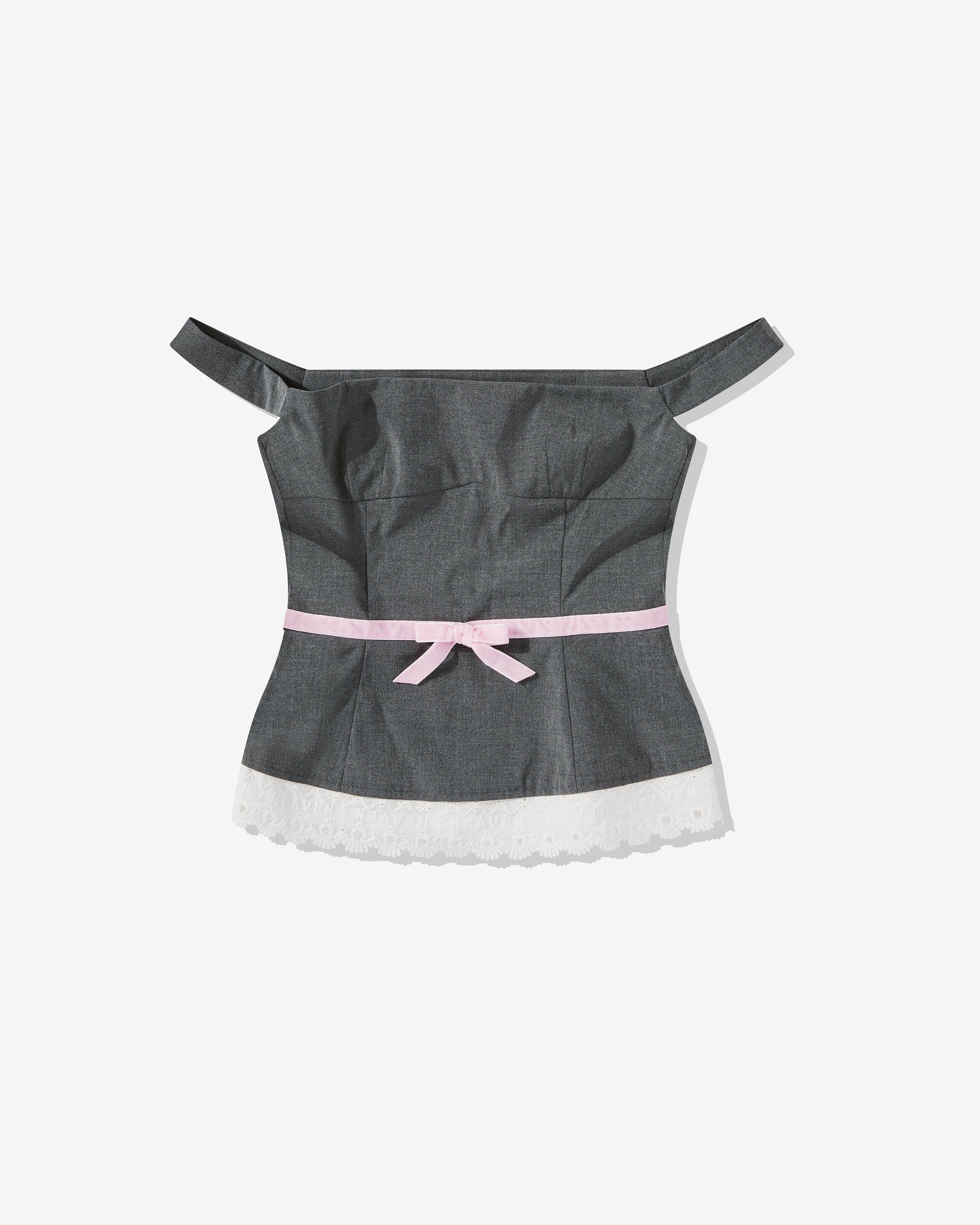 Heaven by Marc Jacobs - Women's Tailored Bow Corset - (Dark Grey)