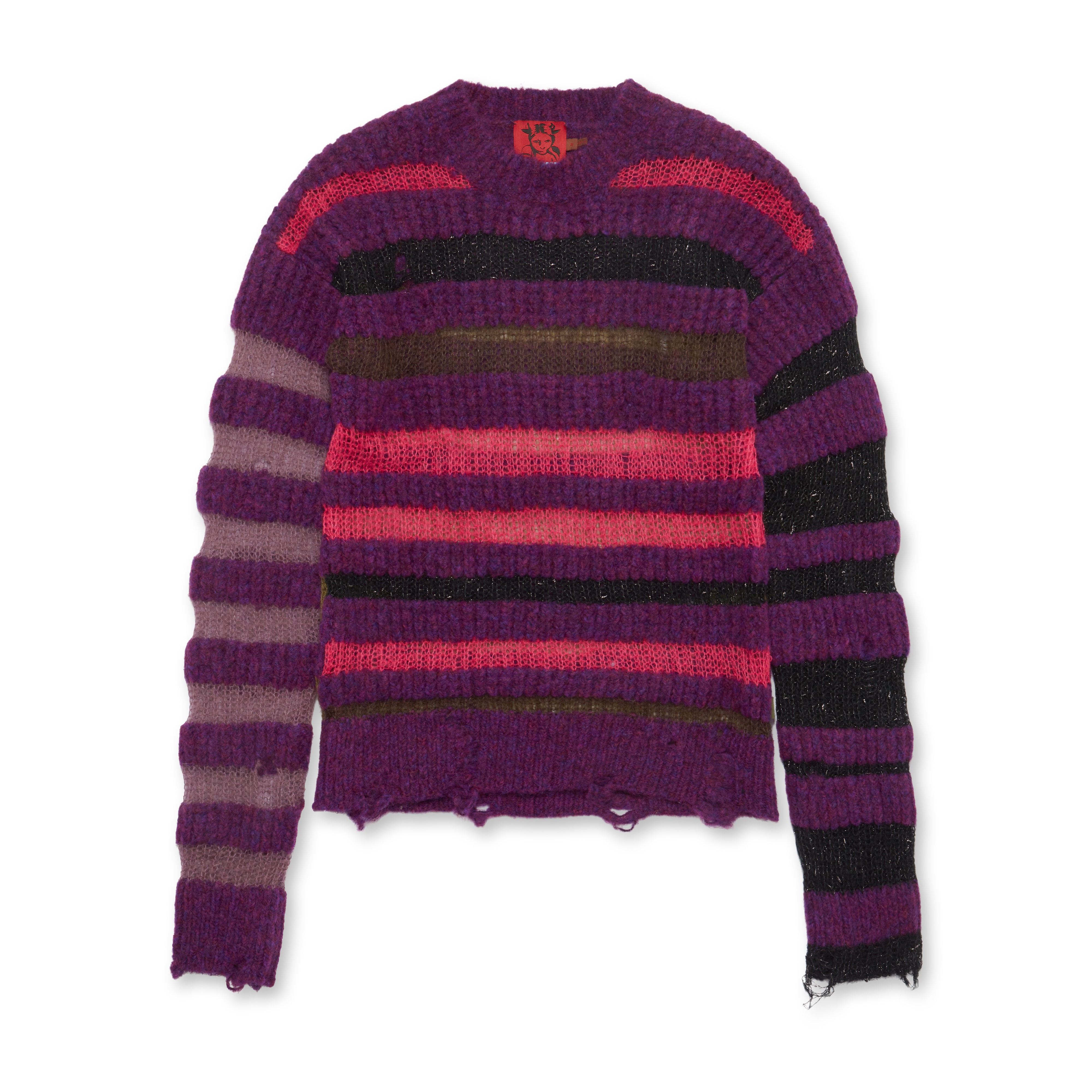 Heaven By Marc Jacobs - Women’s Bumpy Stripe Sweater - (Purple)