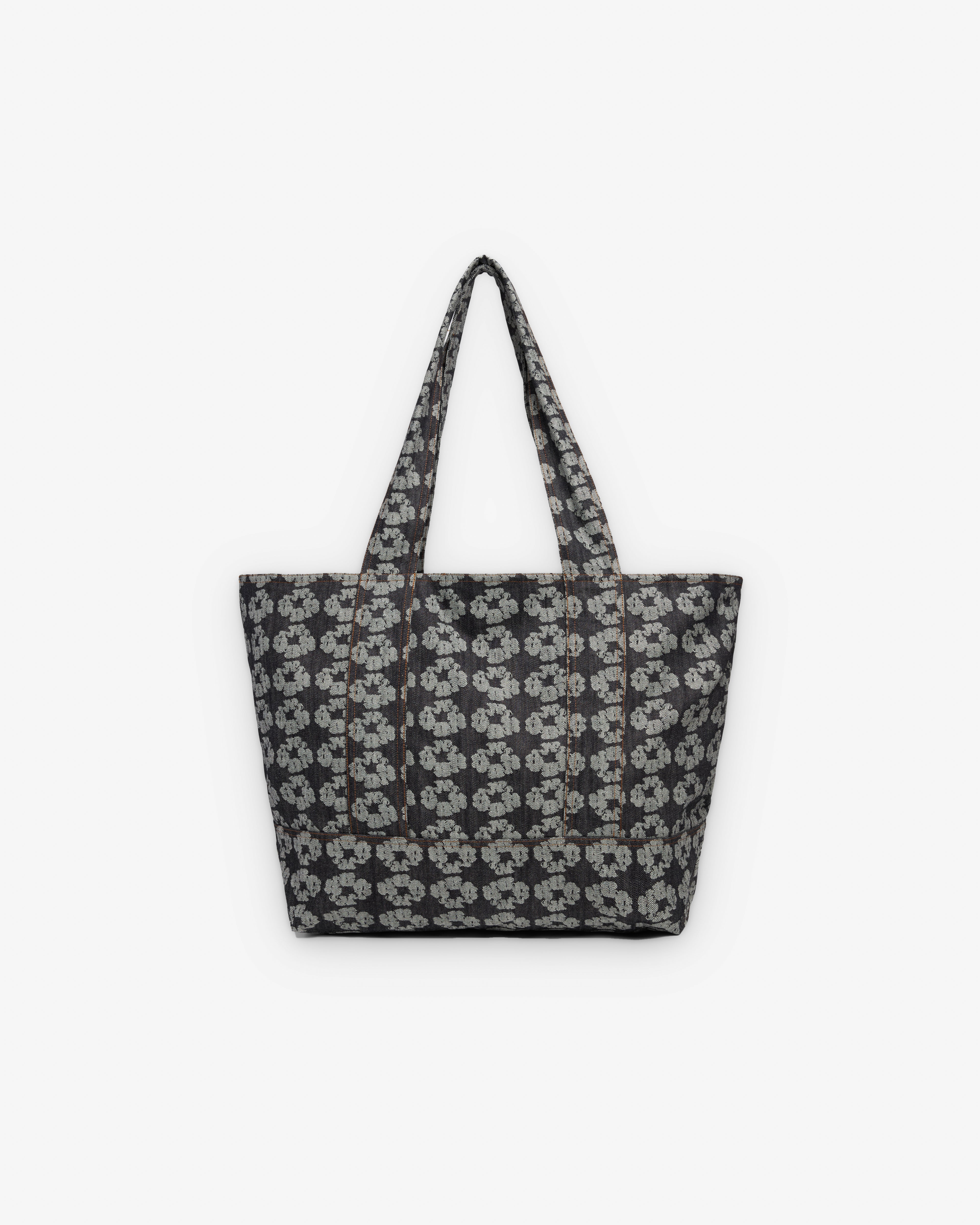 Denim Tears: Men's Jacquard Wreath Denim Tote Bag (Dark Wash
