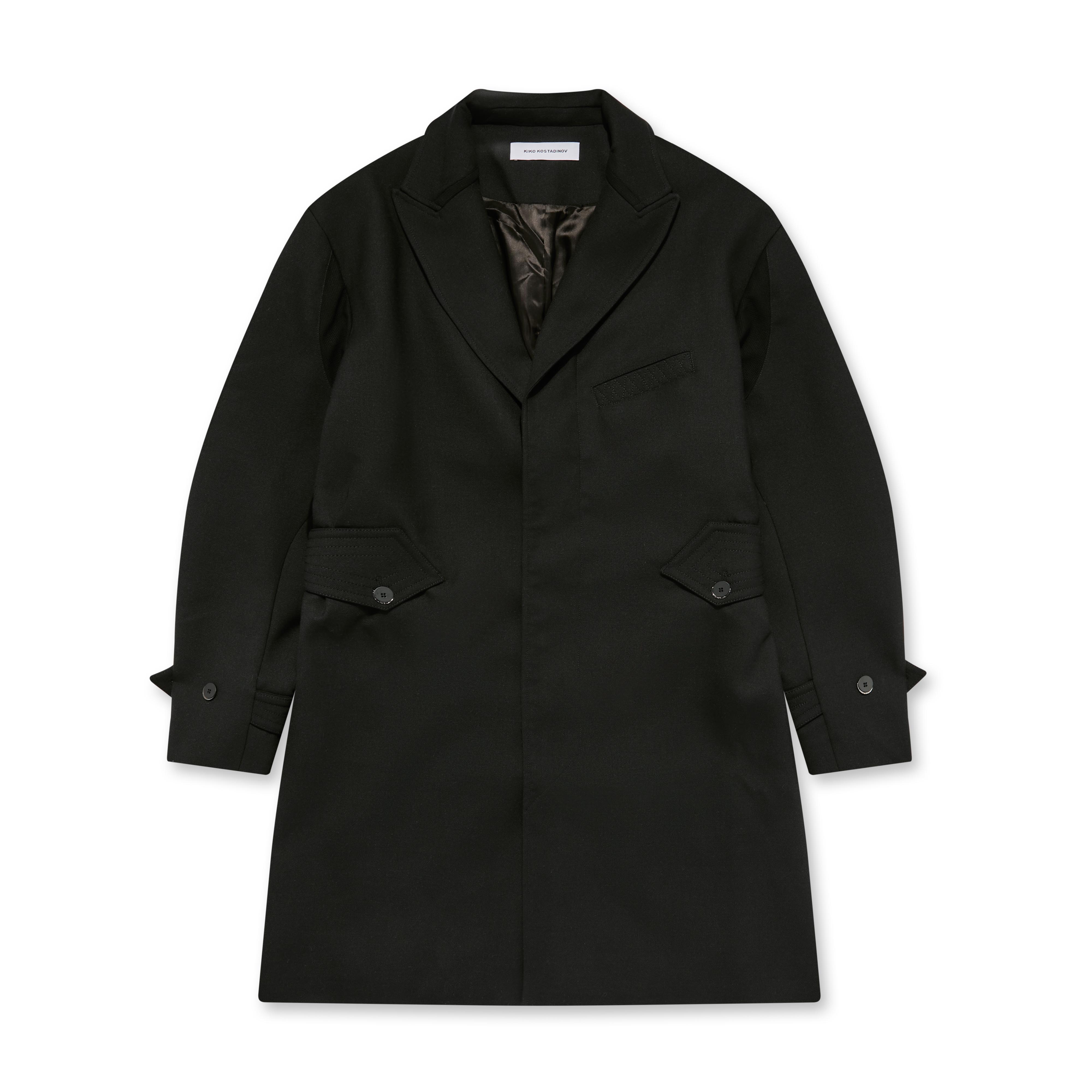 Kiko Kostadinov - Men's Solon Long Coat - (Shadow Black)