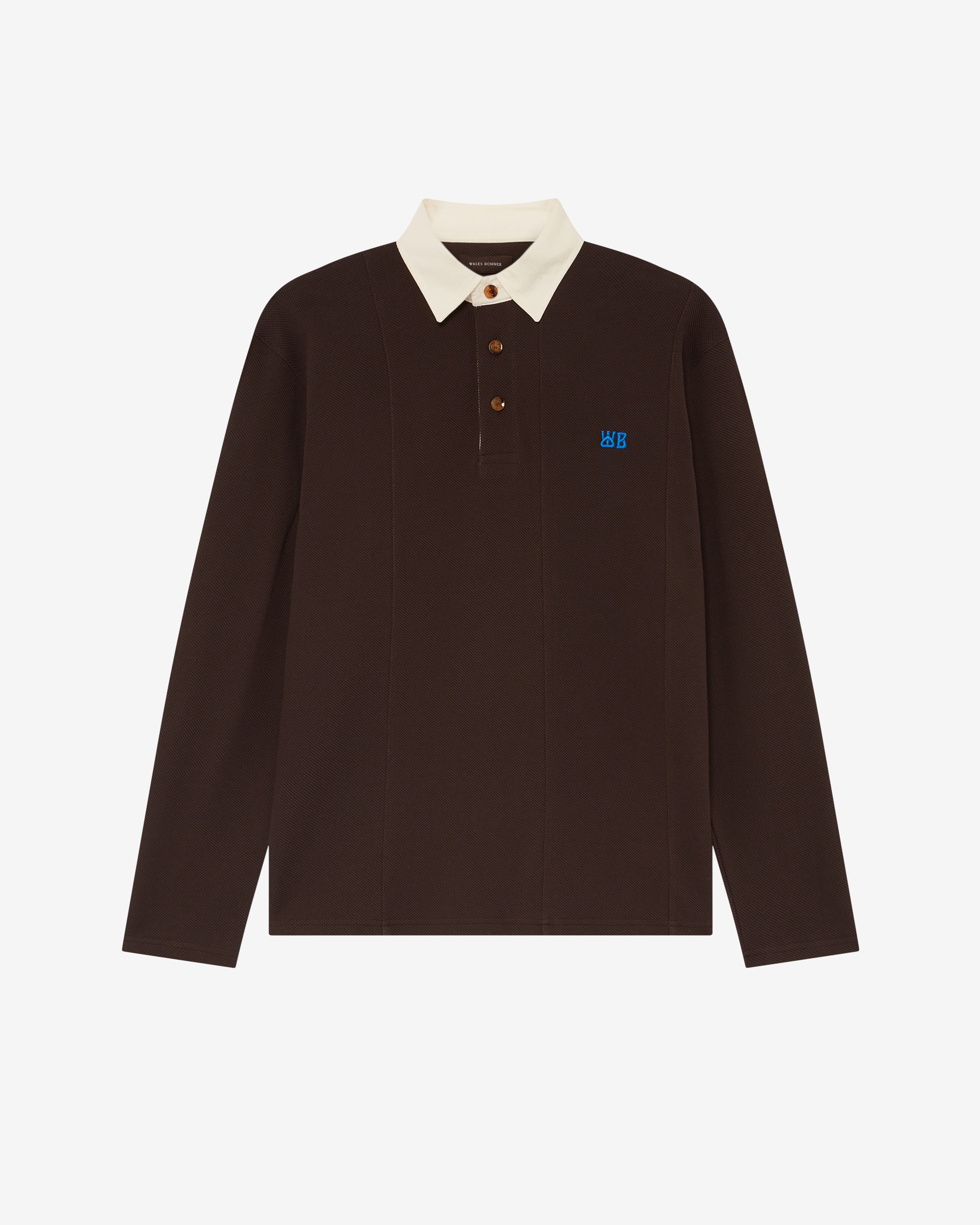 Wales Bonner: Men's City Polo (Dark Brown) | DSMNY E-SHOP