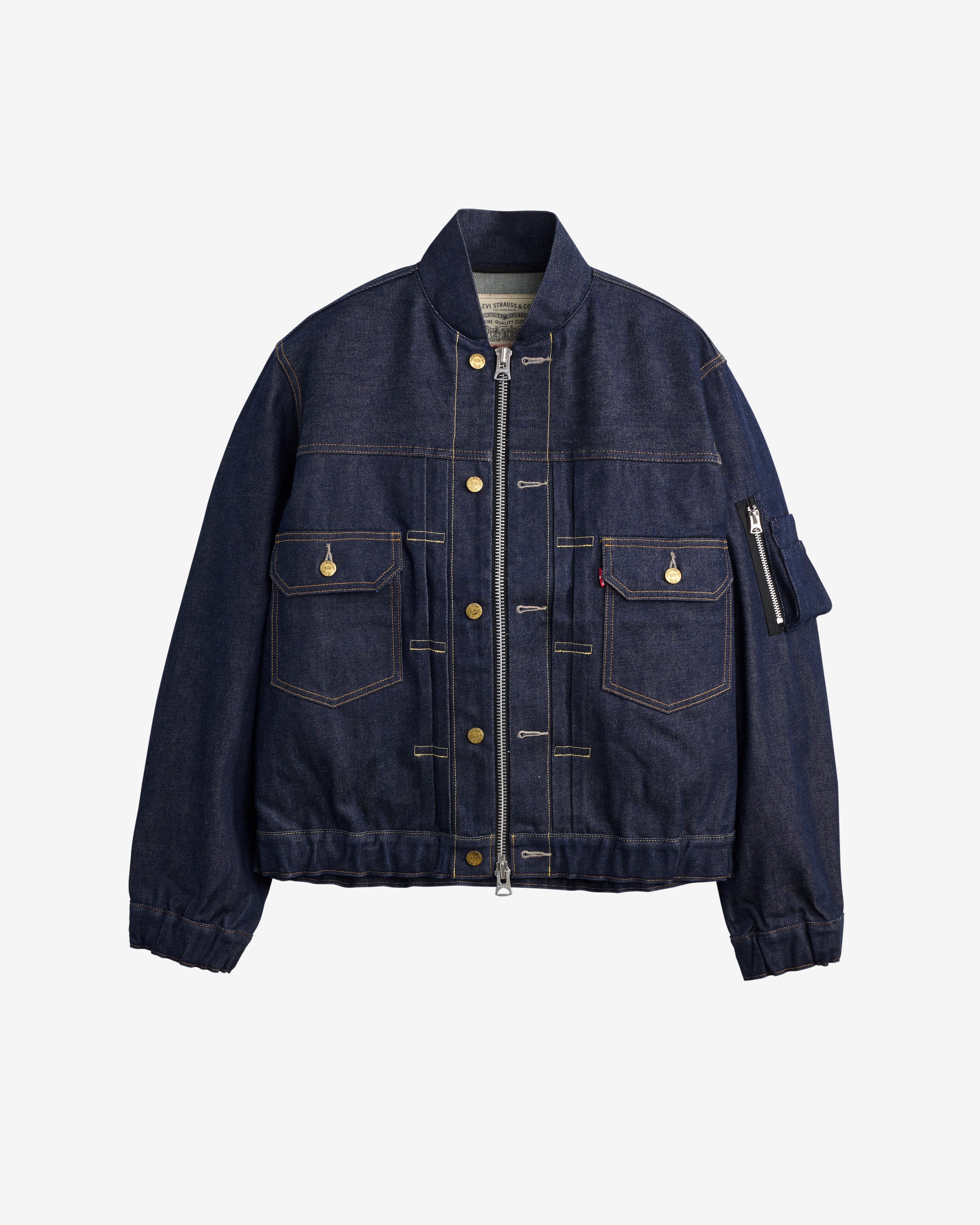 Sacai: Men's Levi's Blouson Jacket (Rigid Indigo) | DSMNY E-SHOP