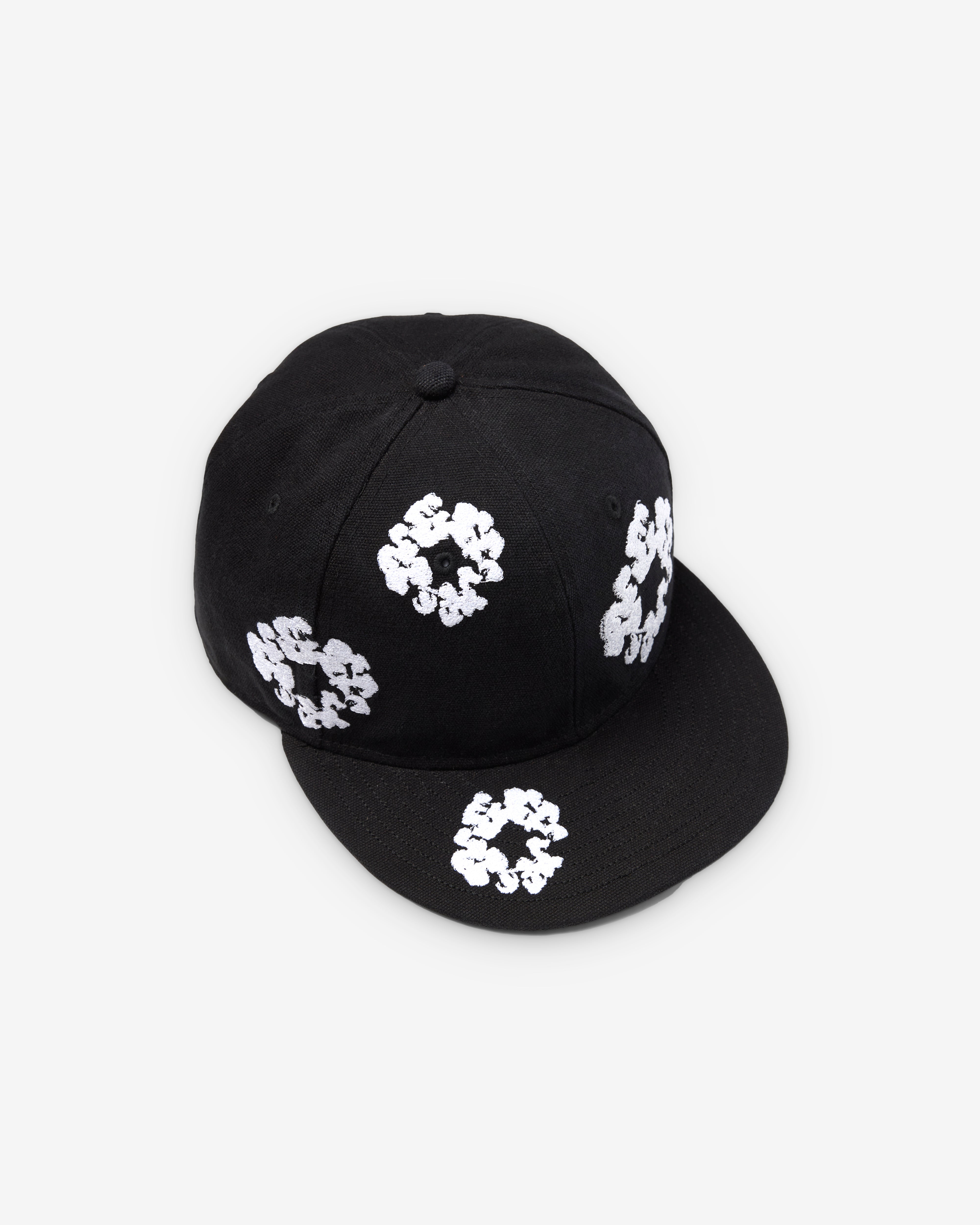 Denim Tears: Men's New Era Cotton Wreath 59/50 Fitted Cap (Black