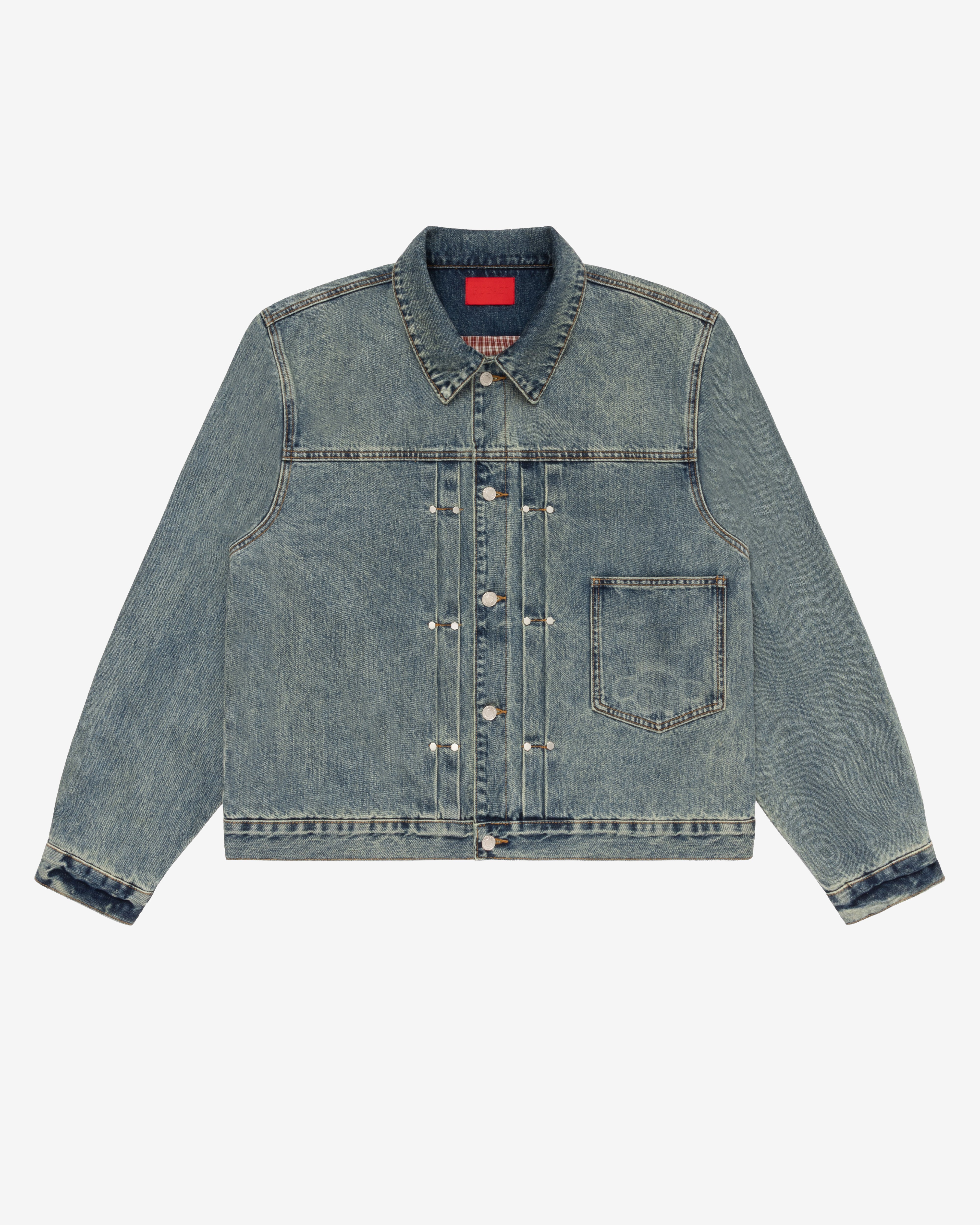 Fugazi: Men's Novelty Denim Jacket (Mud Wash) | DSMNY E-SHOP