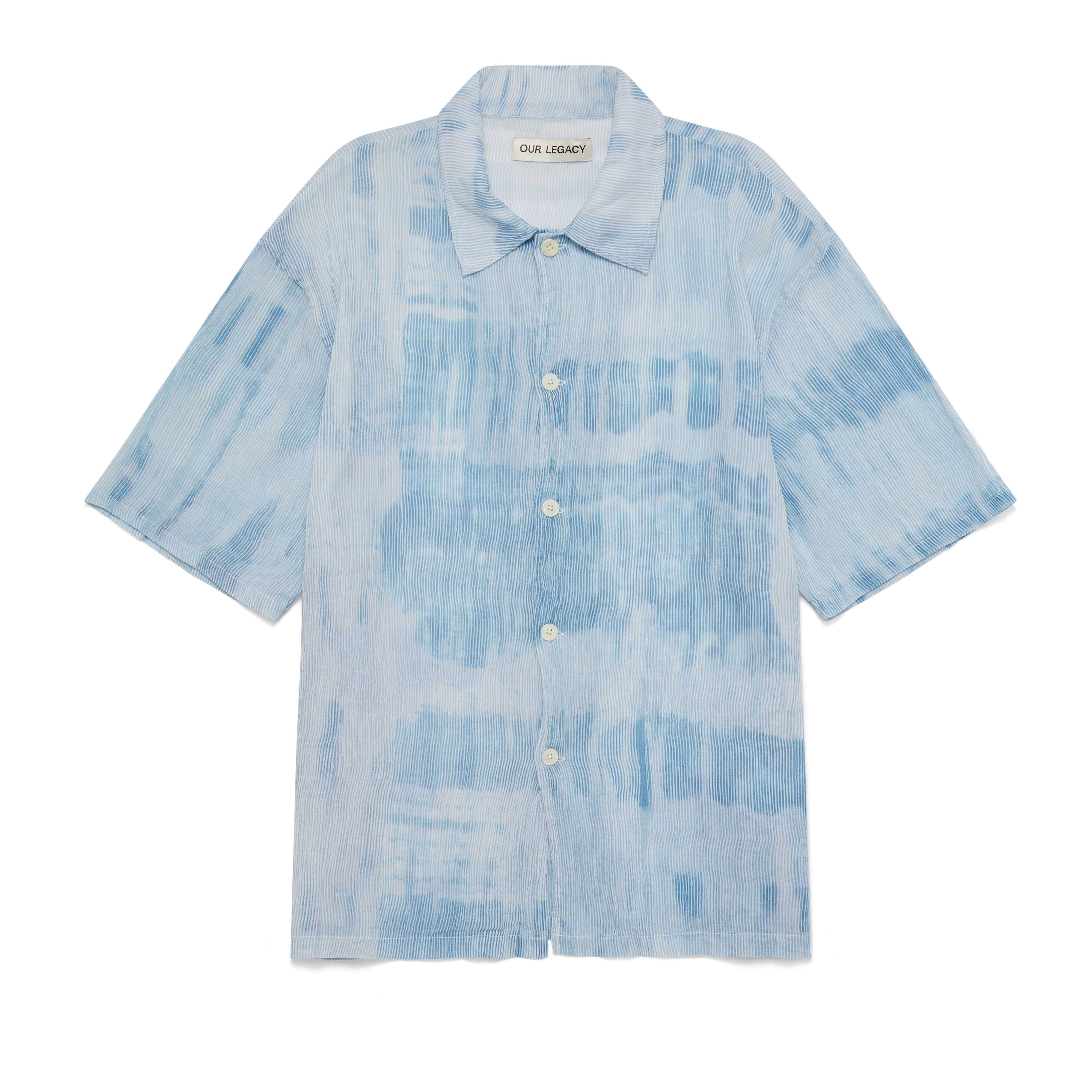 Our Legacy - Men's Box Shirt Shortsleeve - (Blue Brush Stroke