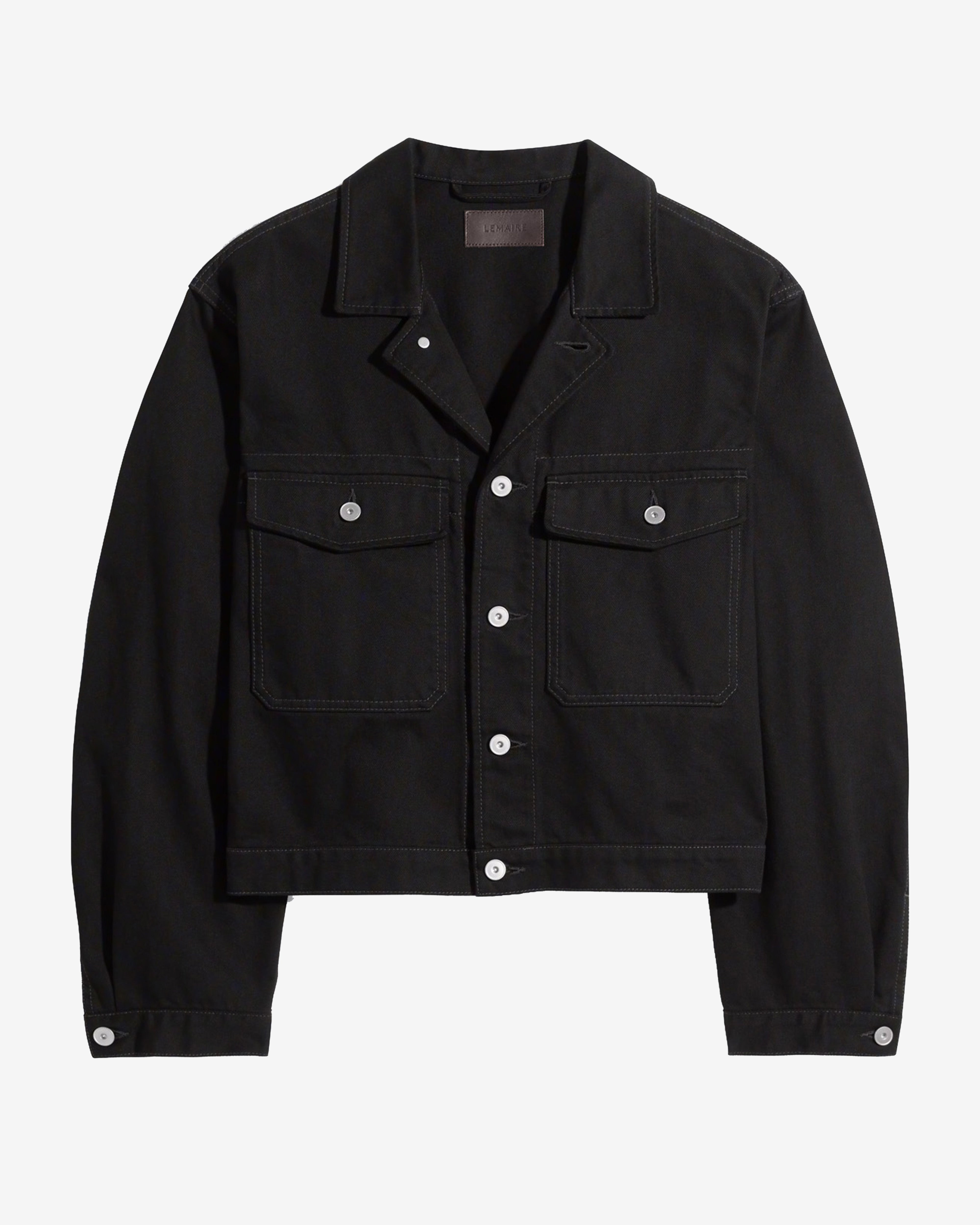 Lemaire: Men's Trucker Jacket (Black) | DSMNY E-SHOP