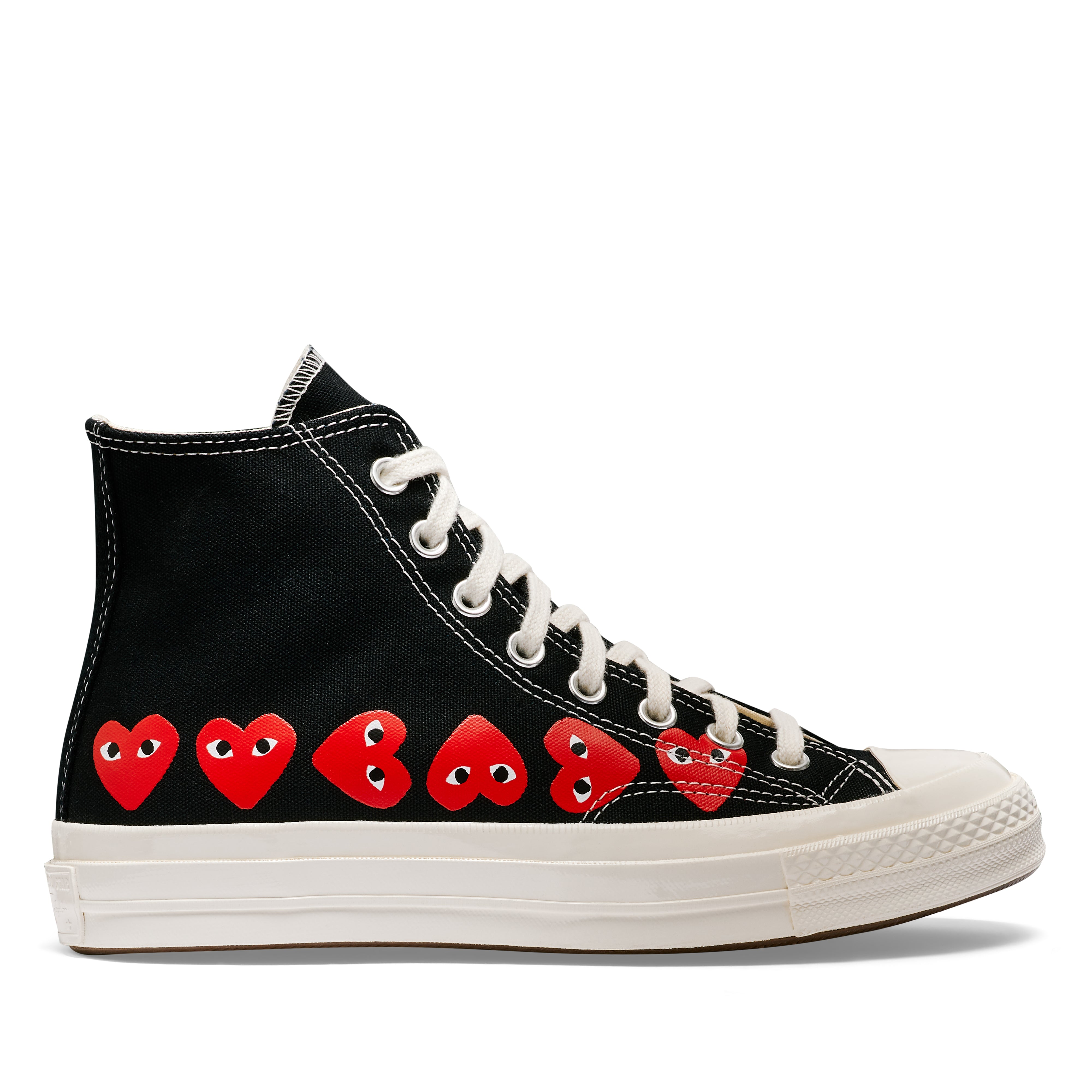 Play Converse - Red Heart Chuck Taylor All Star ’70 High Sneakers - (Black)