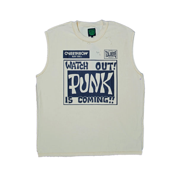 Overthrow x Everlast - Men's Watch Out Punk! Is Coming T-Shirt - (White)