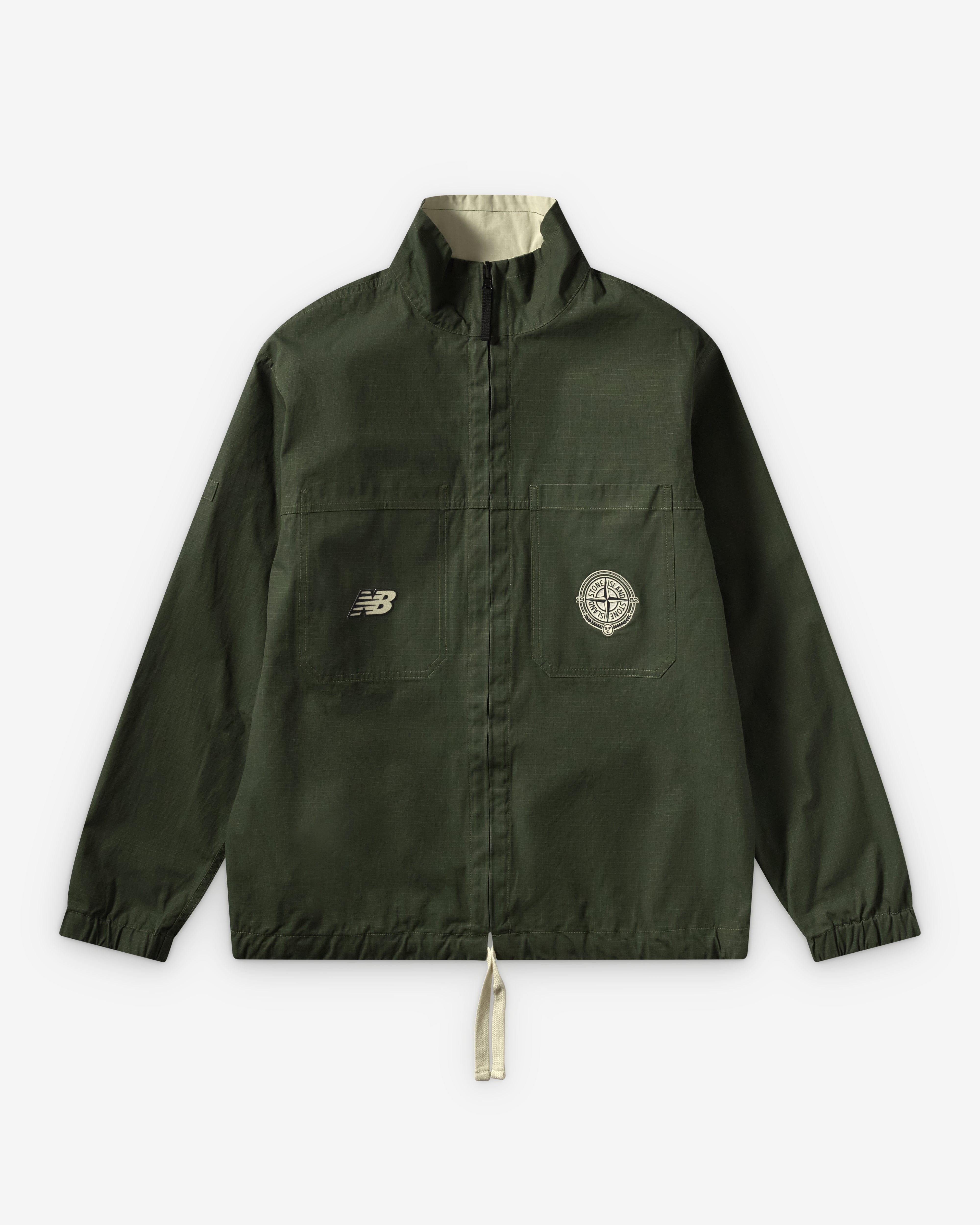 Stone Island: Men's New Balance Reversible Shirt (Juniper/Ivory