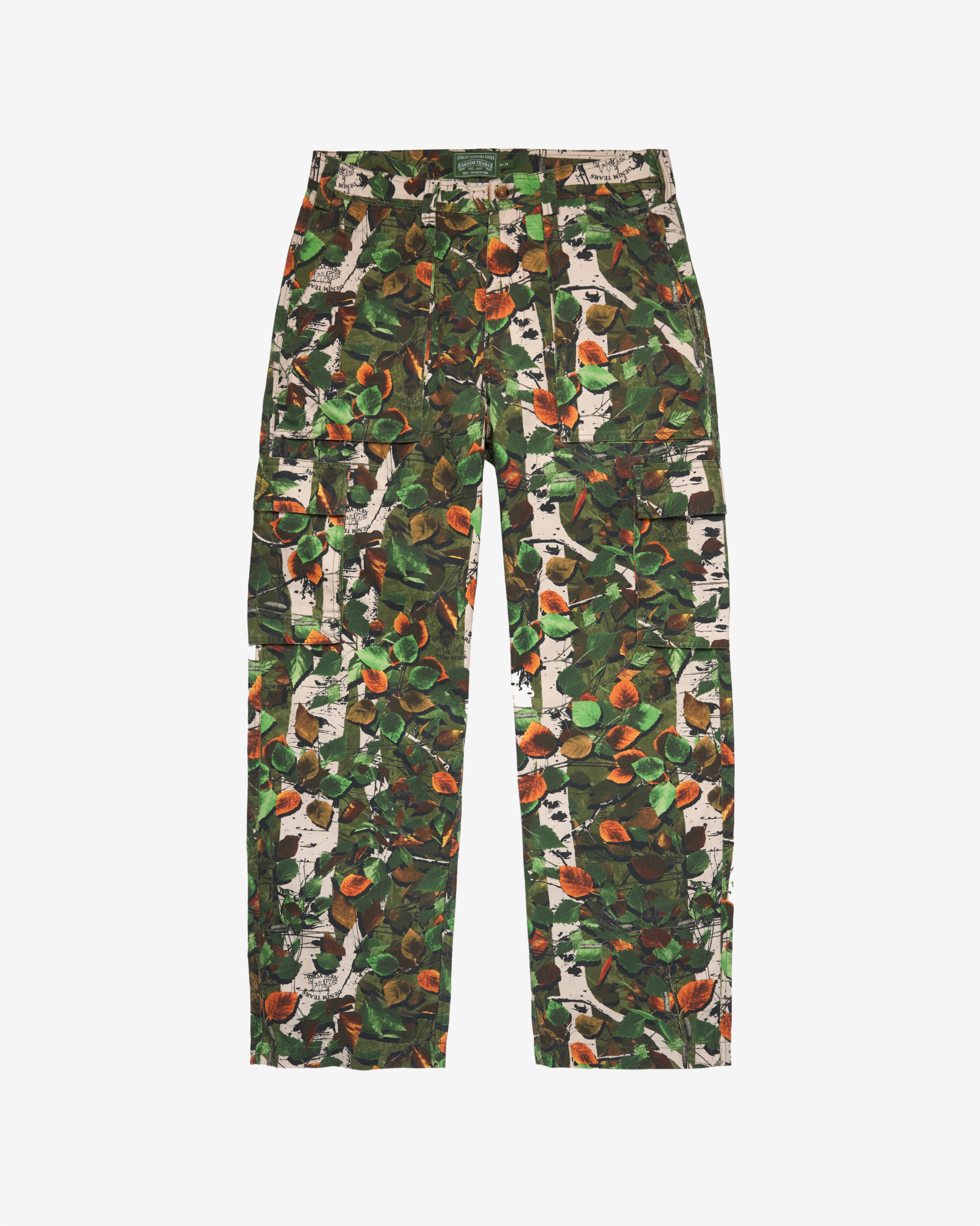 Denim Tears: Men's Seasonal Cargo Pant (Green / Camo) | DSMNY E-SHOP
