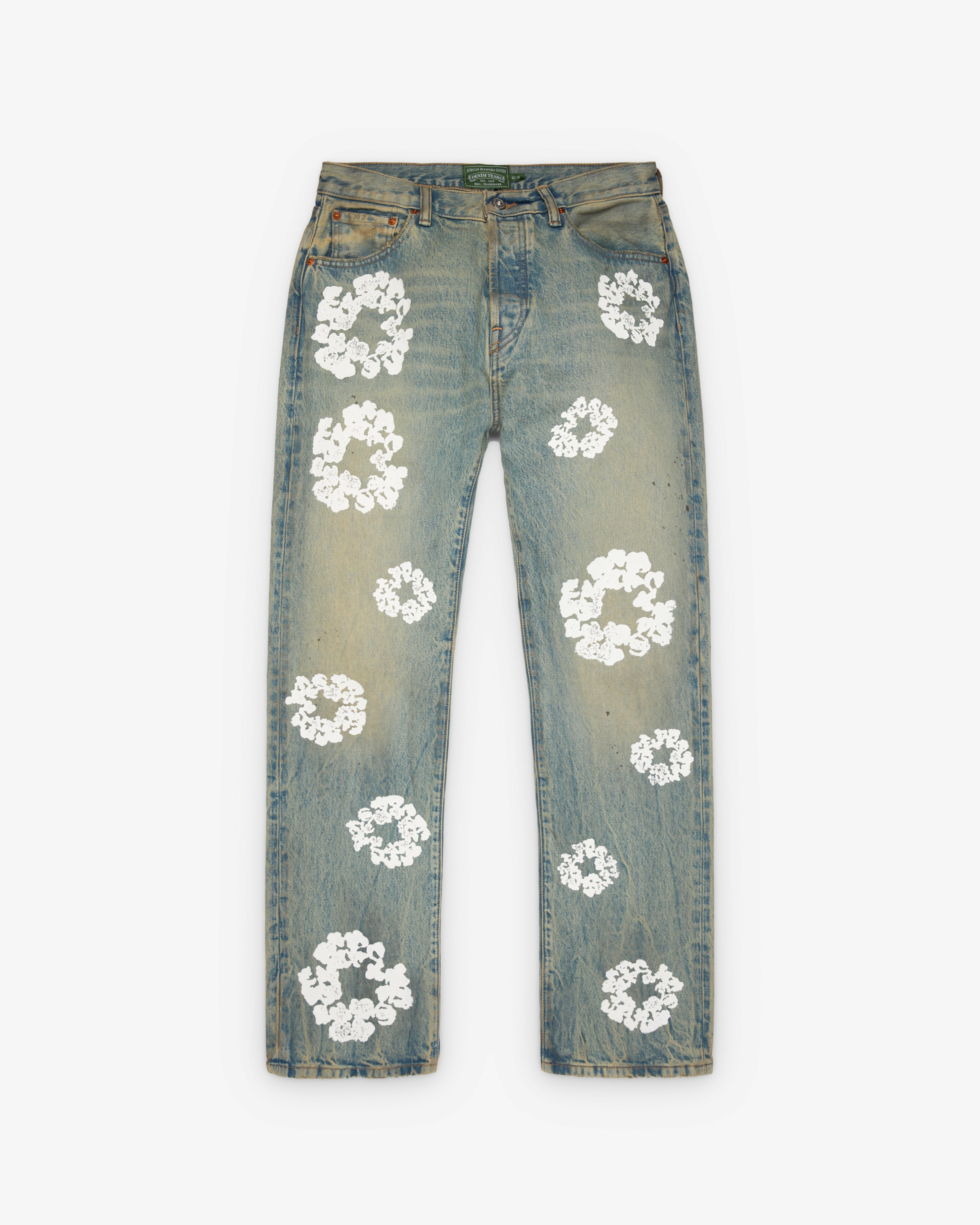 Denim Tears: Men's Straight Denim Pants (Dirty Wash) | DSMNY E-SHOP