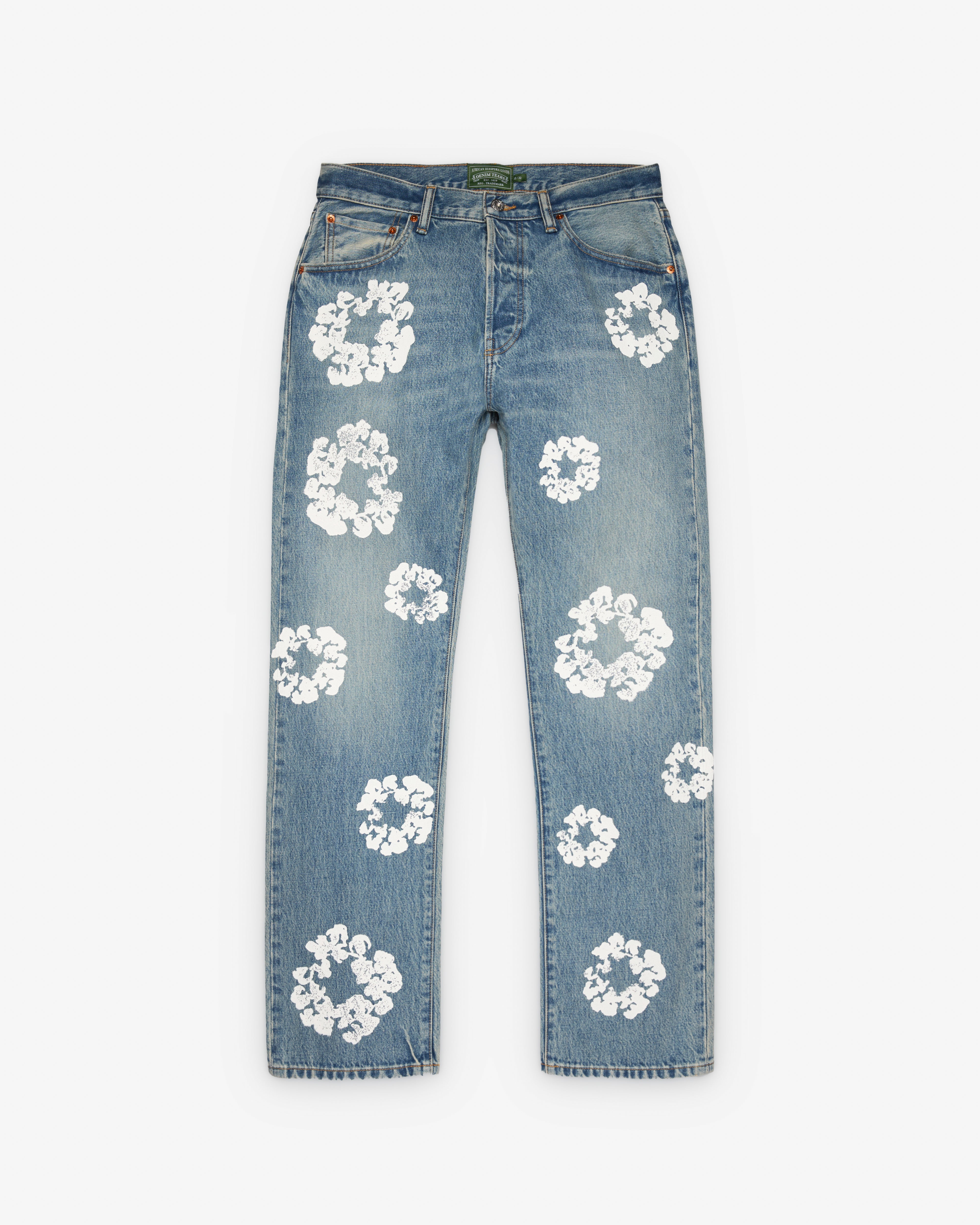 Denim Tears: Men's Straight Denim Pants (Light Wash) | DSMNY E-SHOP