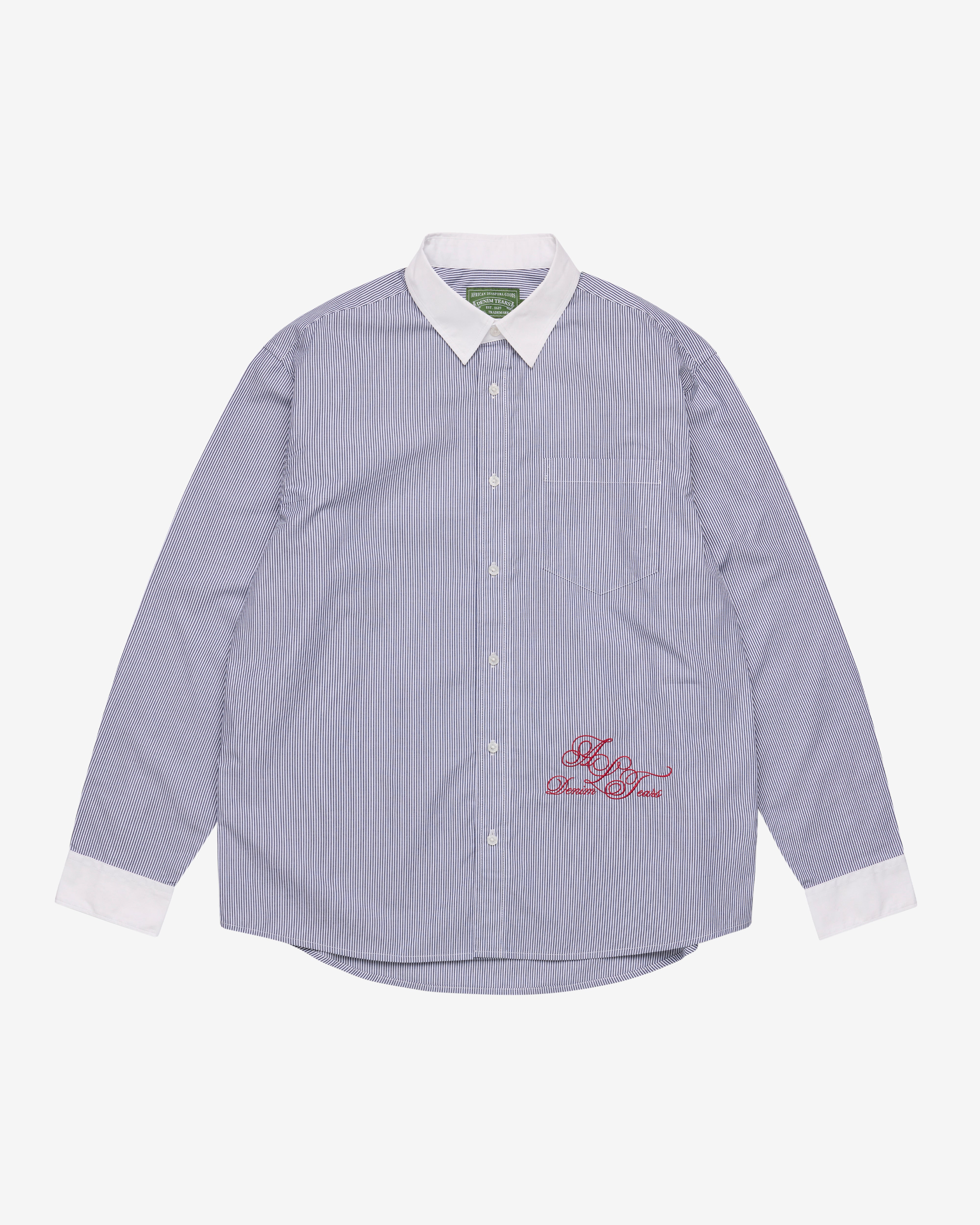 Denim Tears: Men's Two Tone ALT Shirt (Blue)