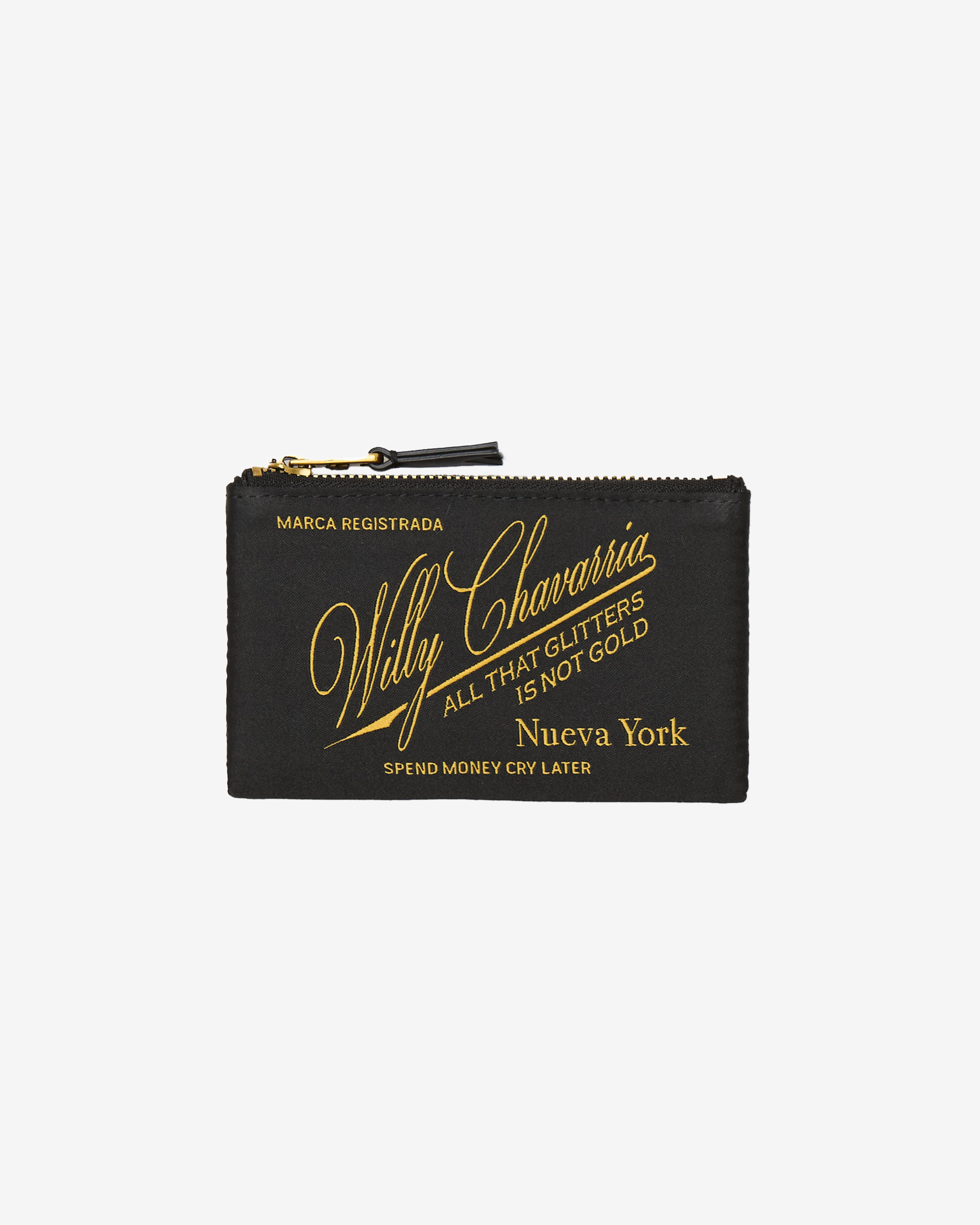 Willy Chavarria: Men's Casa De Chavarria Wallet (Black/Yellow