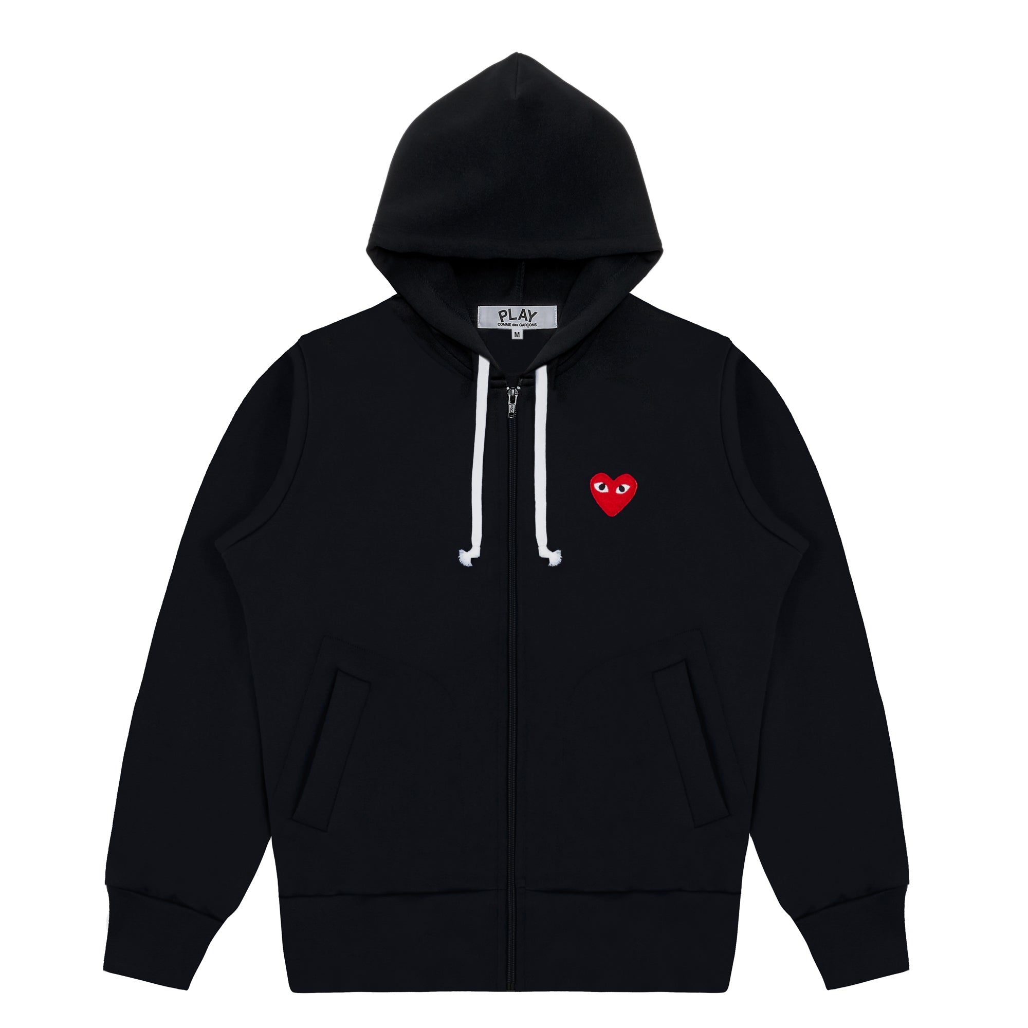 Play: Single Heart Zip Hoodie (Black) | DSMNY E-SHOP