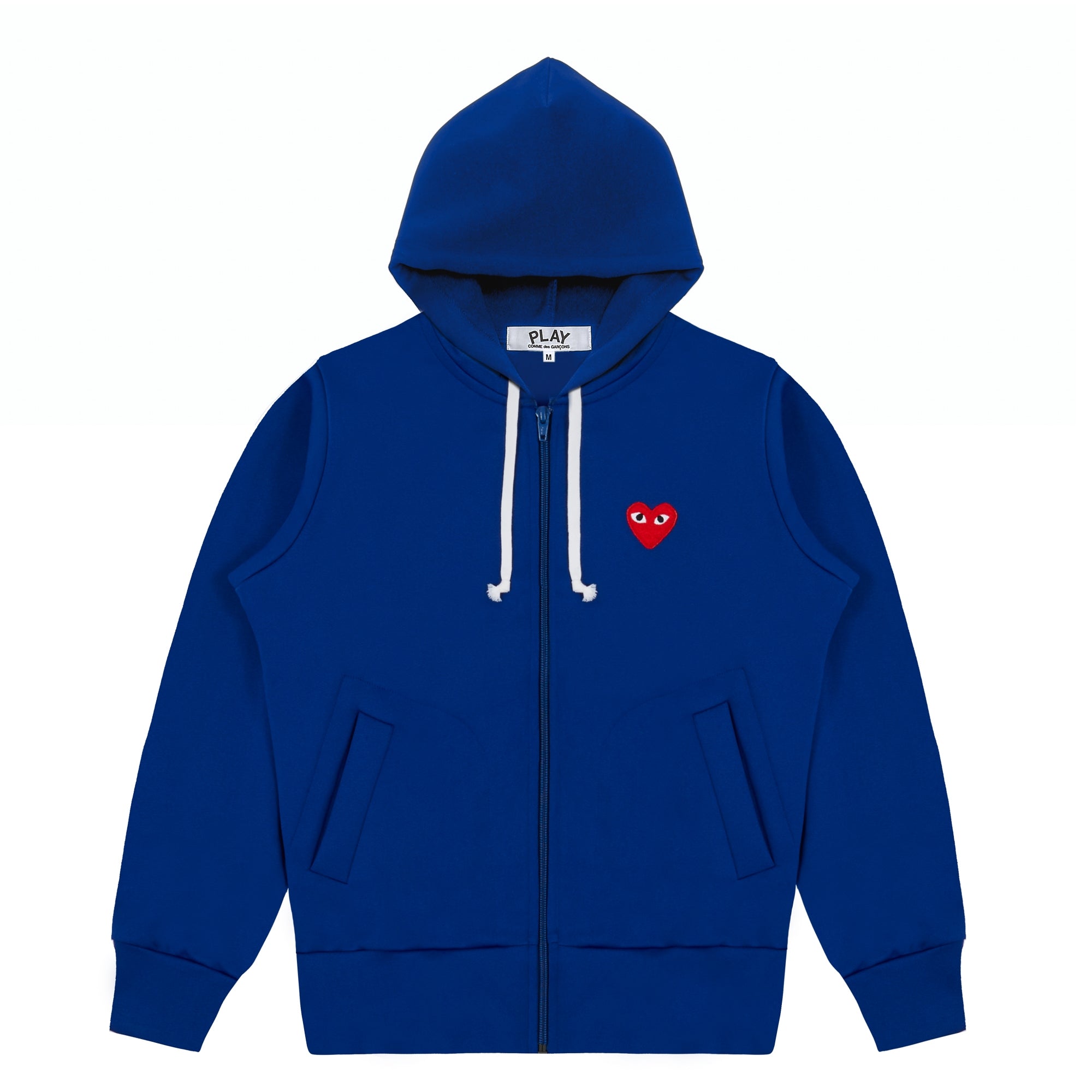 Play: Single Heart Zip Hoodie (Navy) | DSMNY E-SHOP