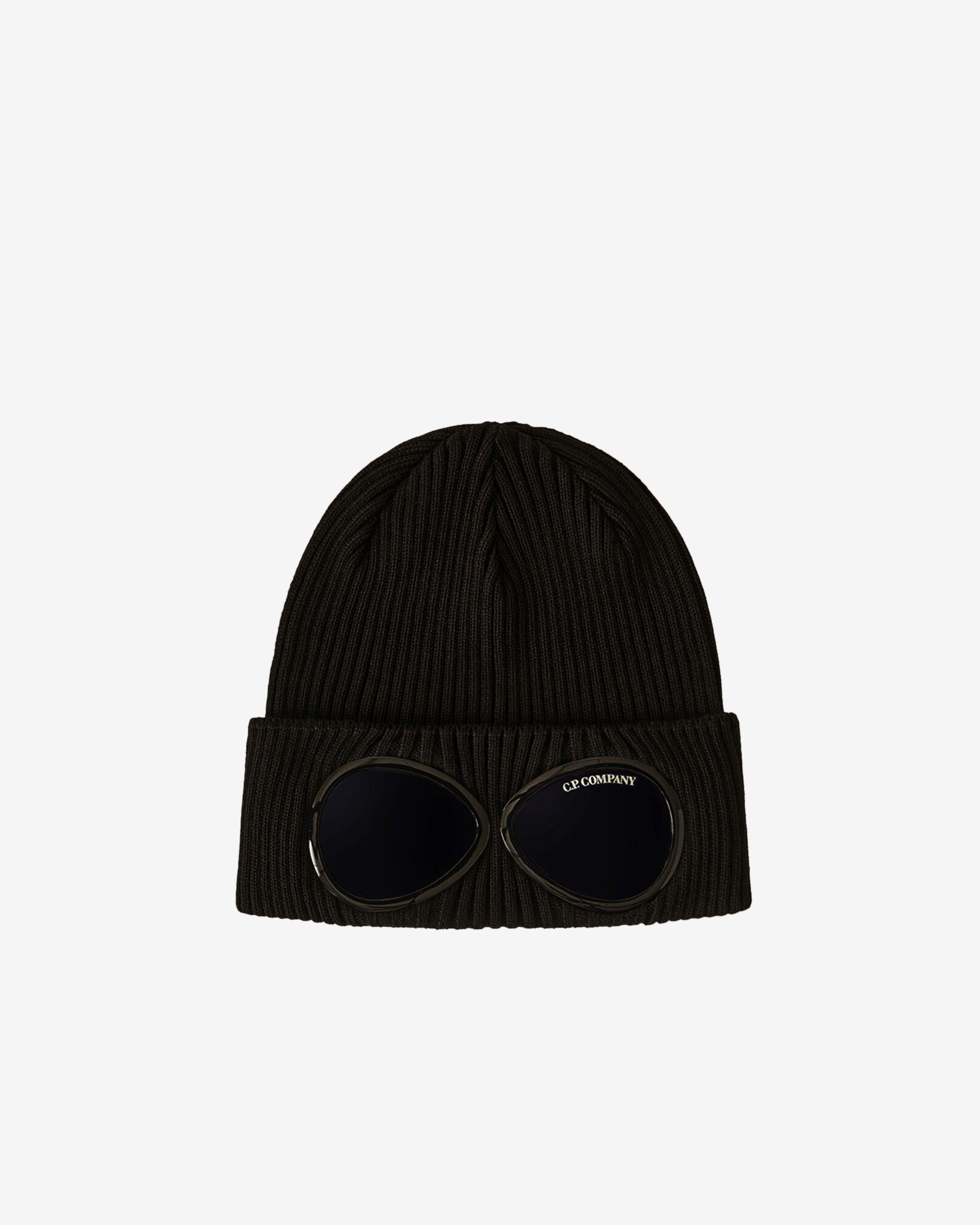 C.P. Company: Men's Cotton Goggle Beanie (Black) | DSMNY E-SHOP