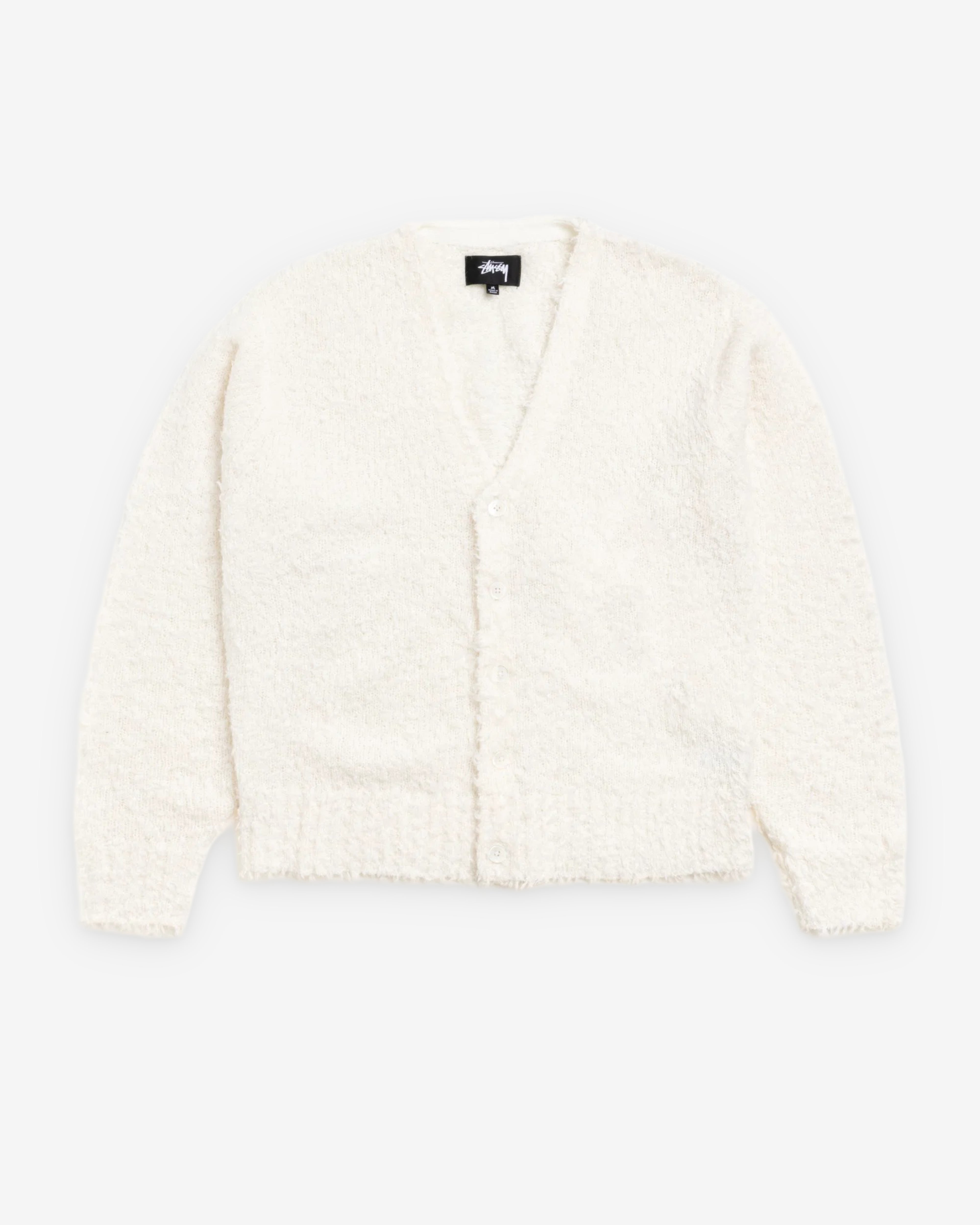 Stüssy: Men's Textured Cardigan (Off White) | DSMNY E-SHOP