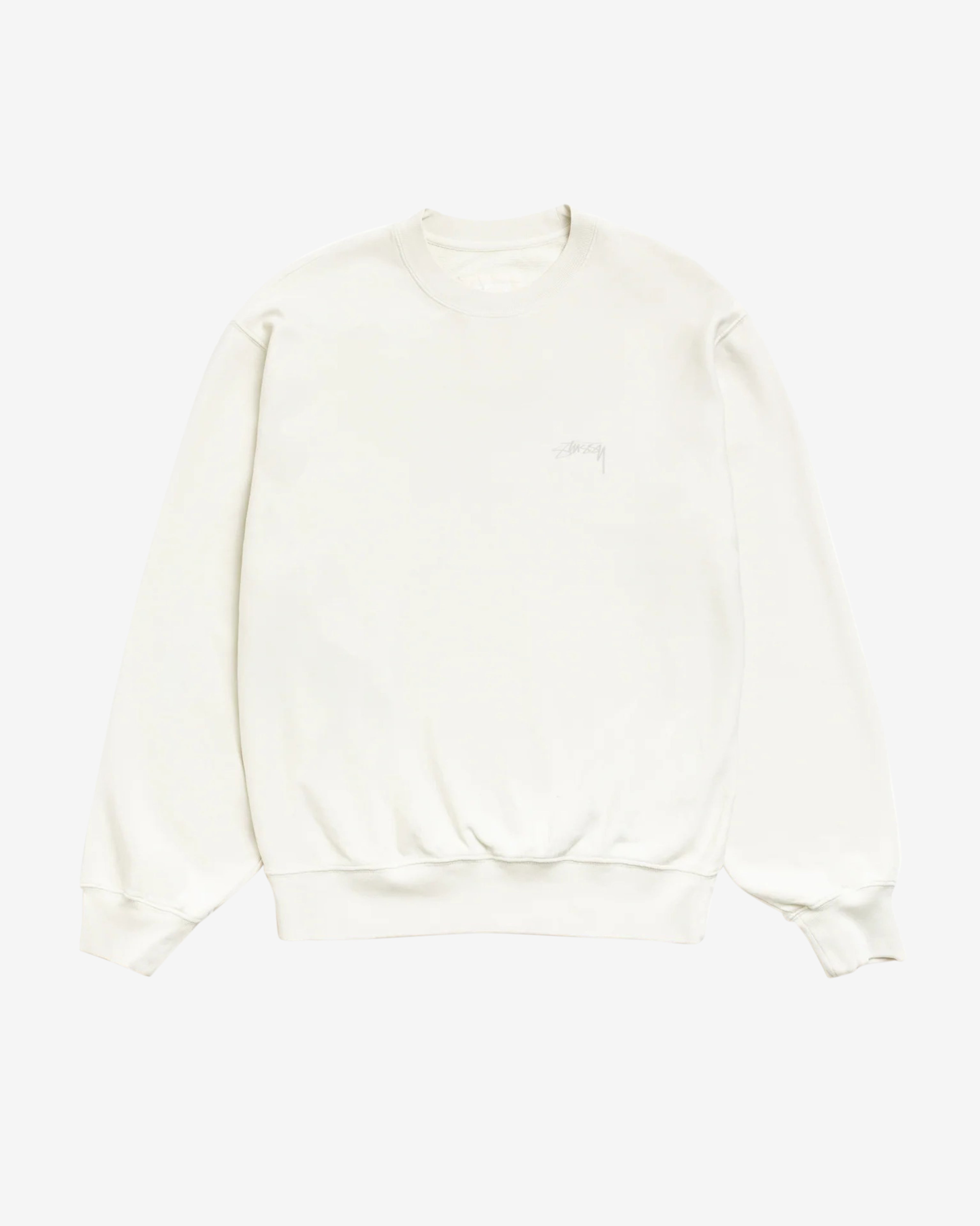 Stüssy: Men's Lightweight Terry Crew (Stone) | DSMNY E-SHOP