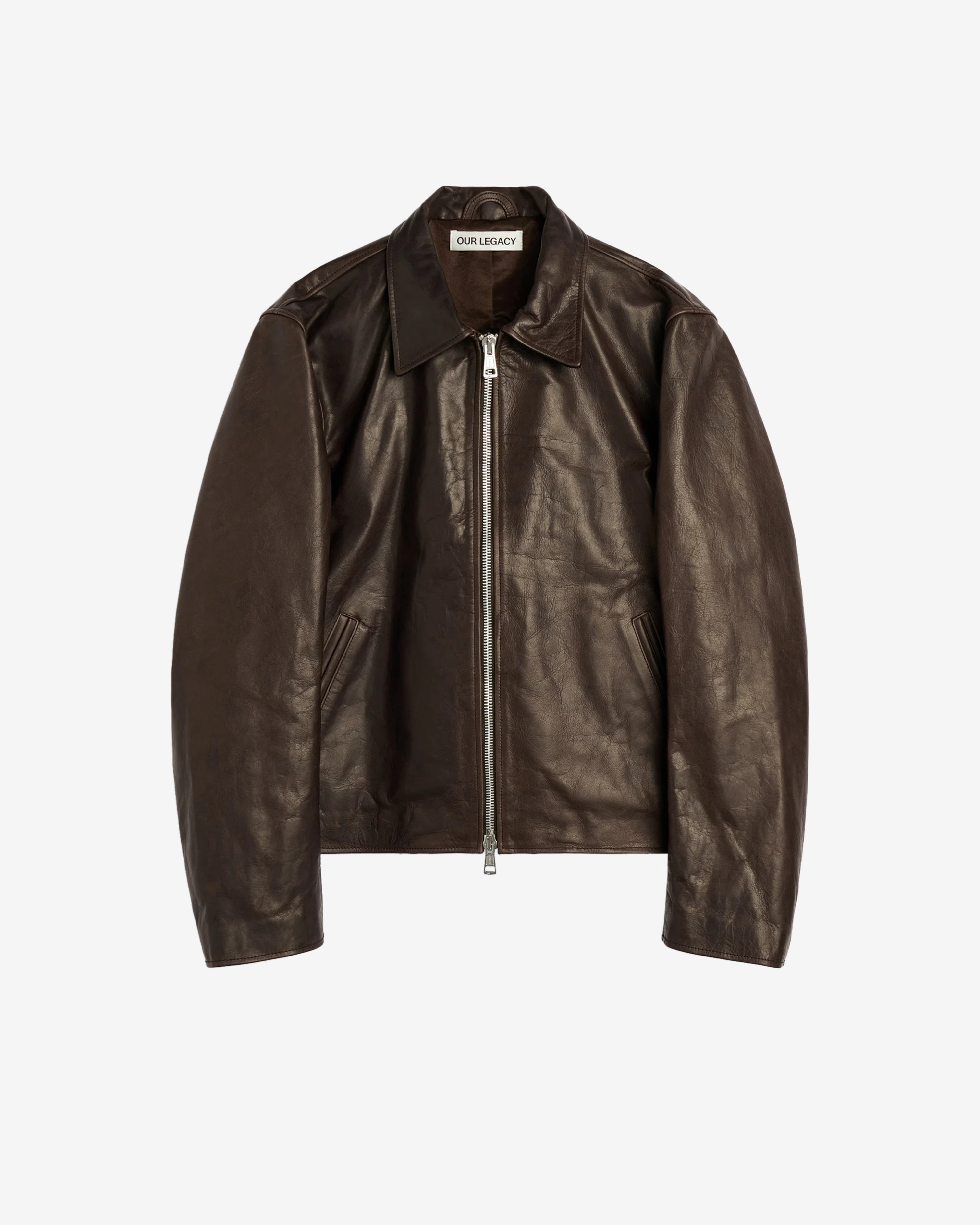 Our Legacy: Men's Mini Jacket (Matted Brown Waxed Bovine) | DSMNY