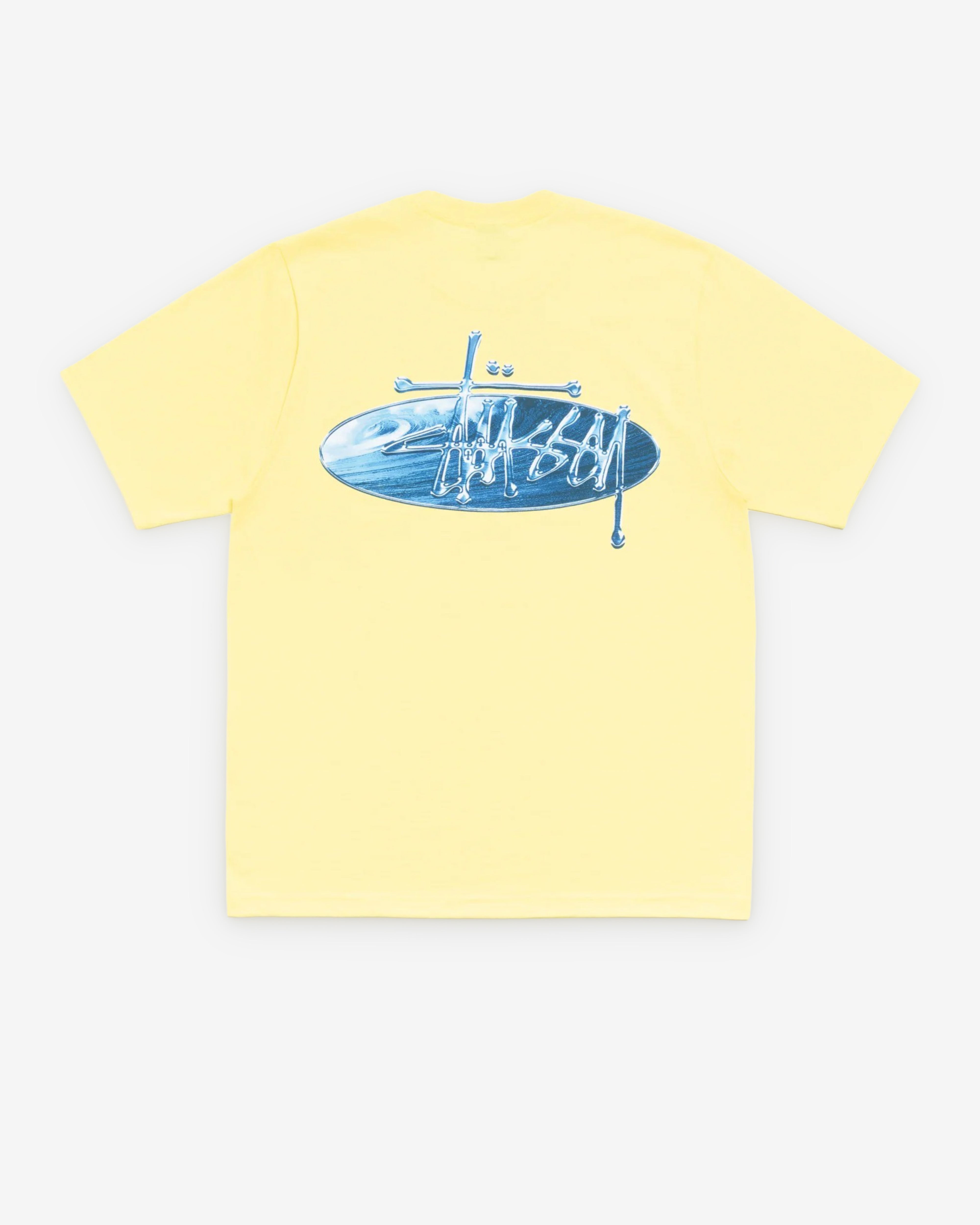 Stüssy: Men's Wave Oval Tee (Lemon) | DSMNY E-SHOP