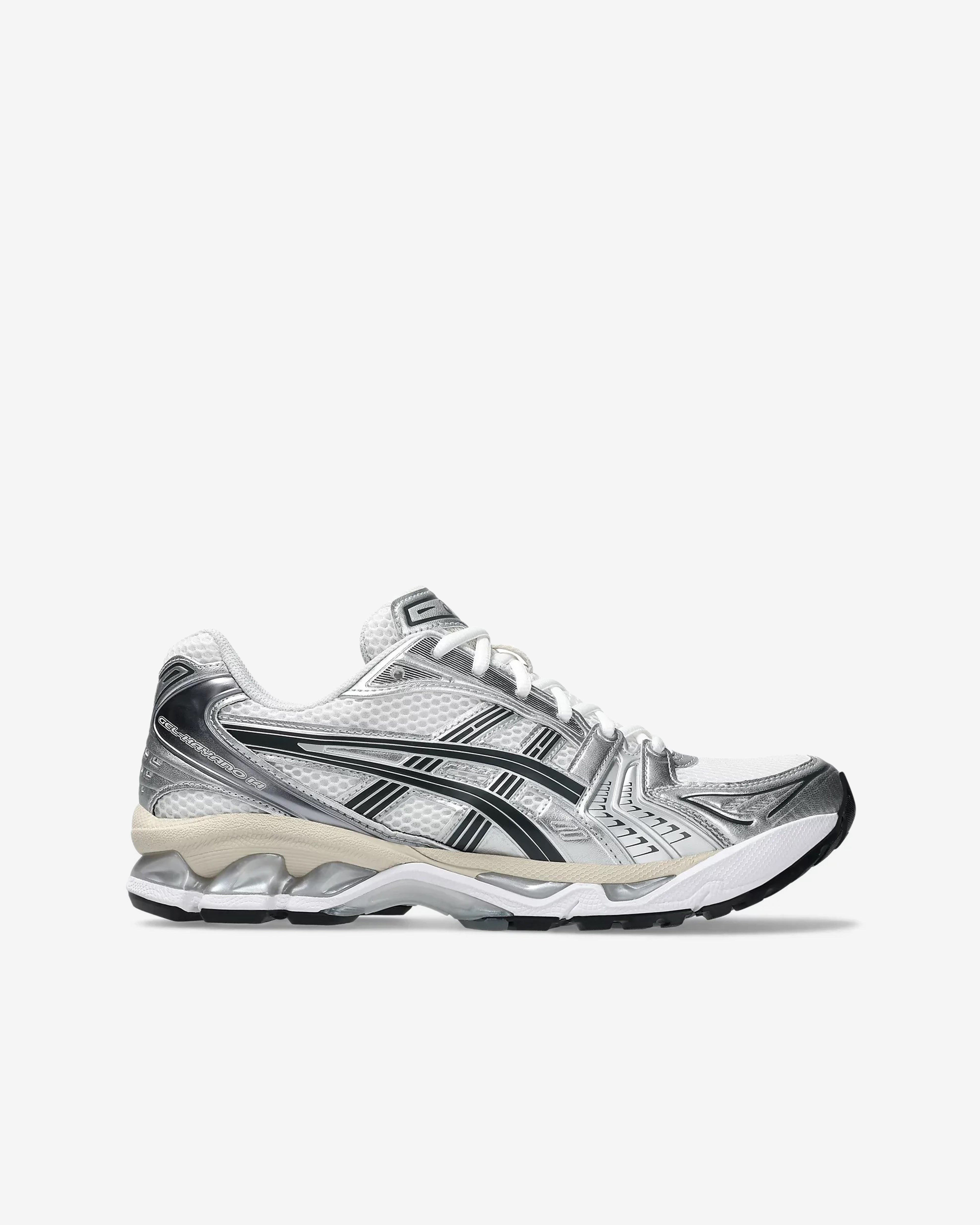 Asics: Men's GEL-KAYANO 14 Sneakers (White/Graphite) | DSMNY E-SHOP